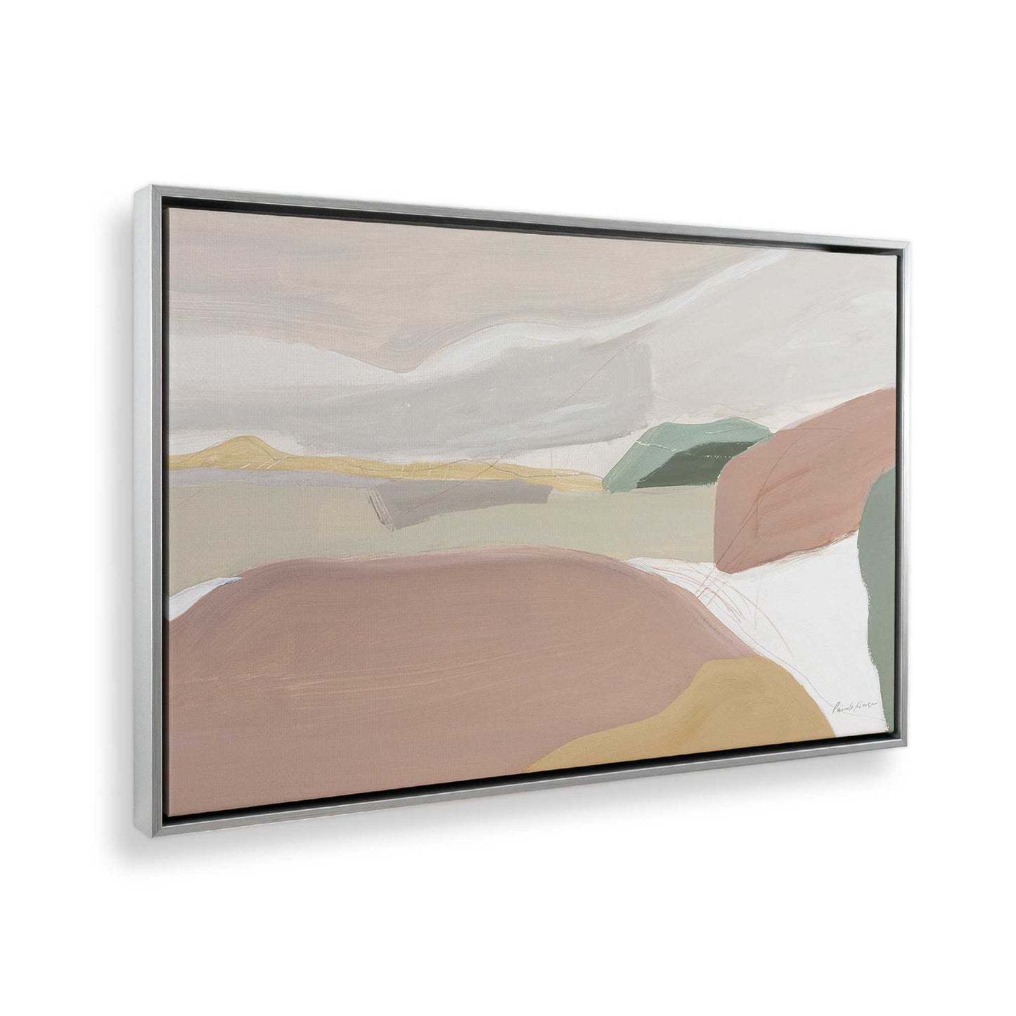 [Color:Polished Chrome], Picture of art in a Polished Chrome frame at an angle