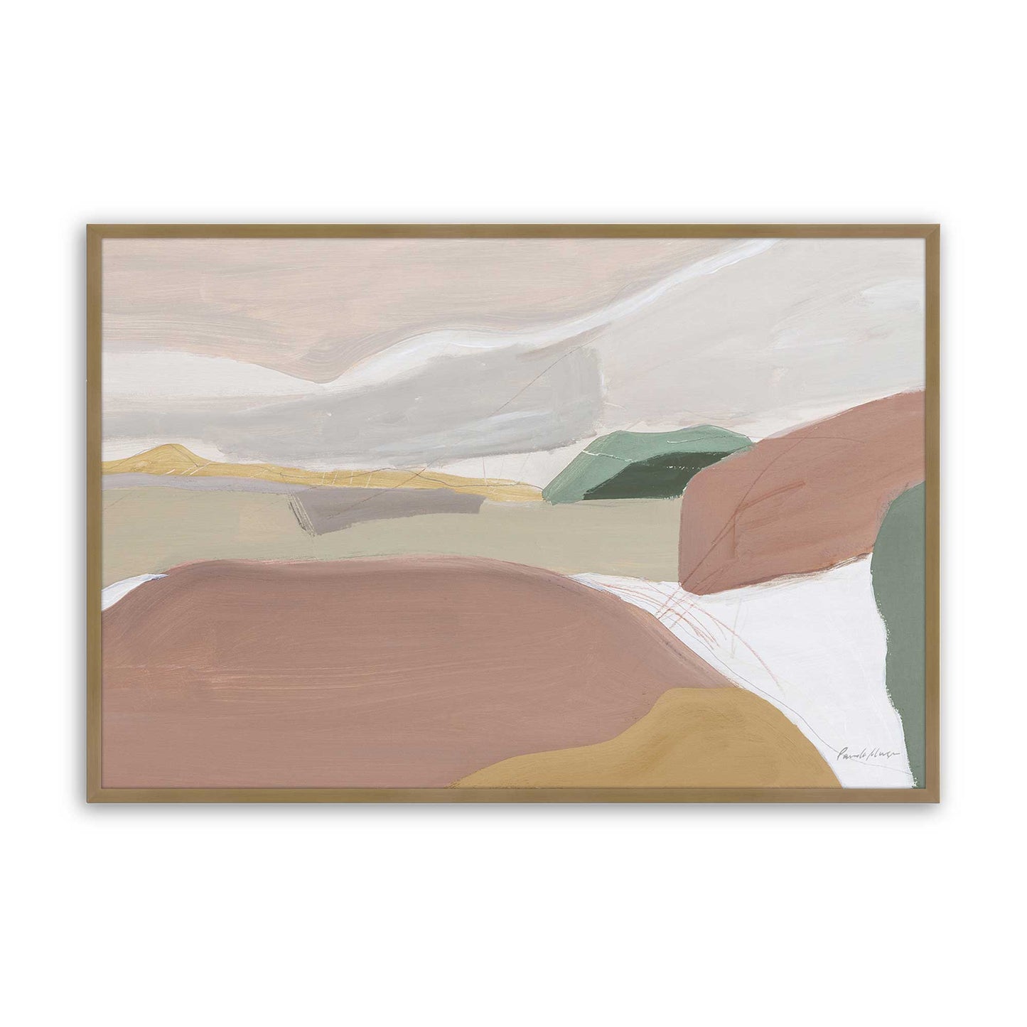[Color:Brushed Gold], Picture of art in a Brushed Gold frame