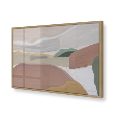 [Color:Brushed Gold], Picture of art in a Brushed Gold frame at an angle