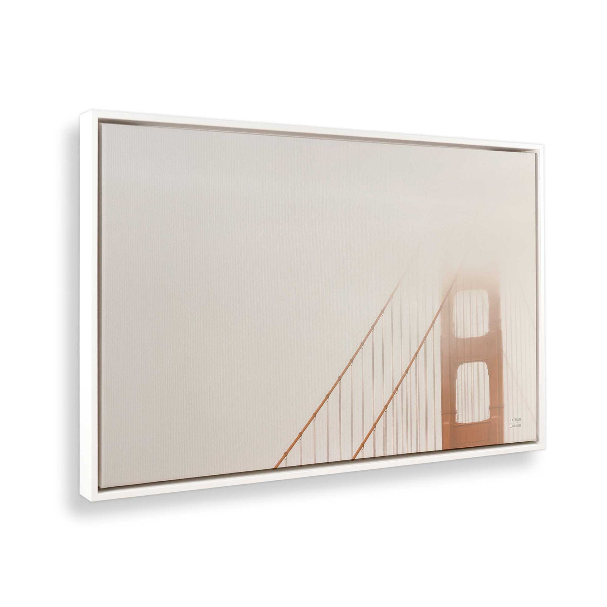 [Color:Opaque White], Picture of art in a White frame at an angle