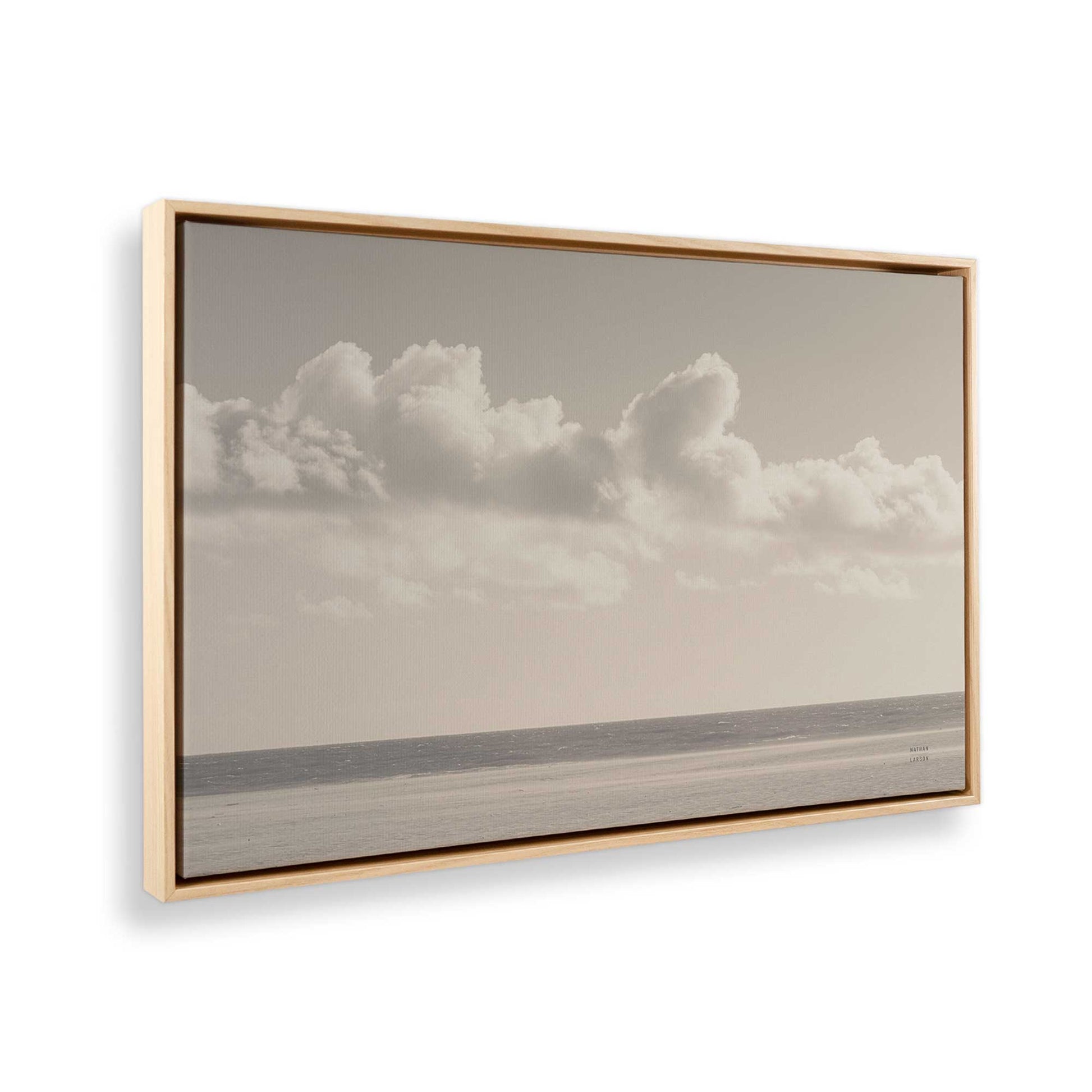 [Color:American Maple], Picture of art in a American Maple frame at an angle