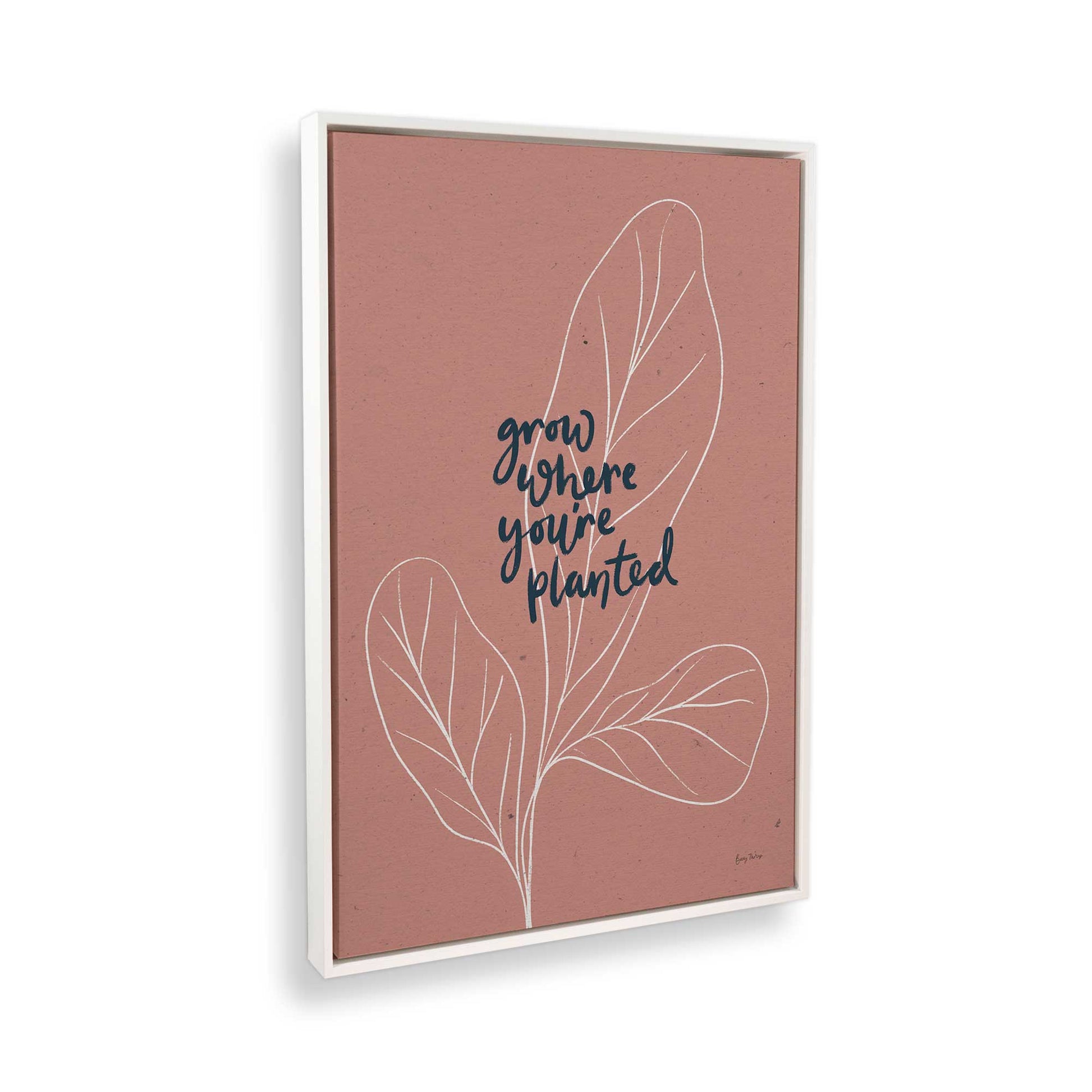 [Color:Opaque White], Picture of art in a White frame at an angle