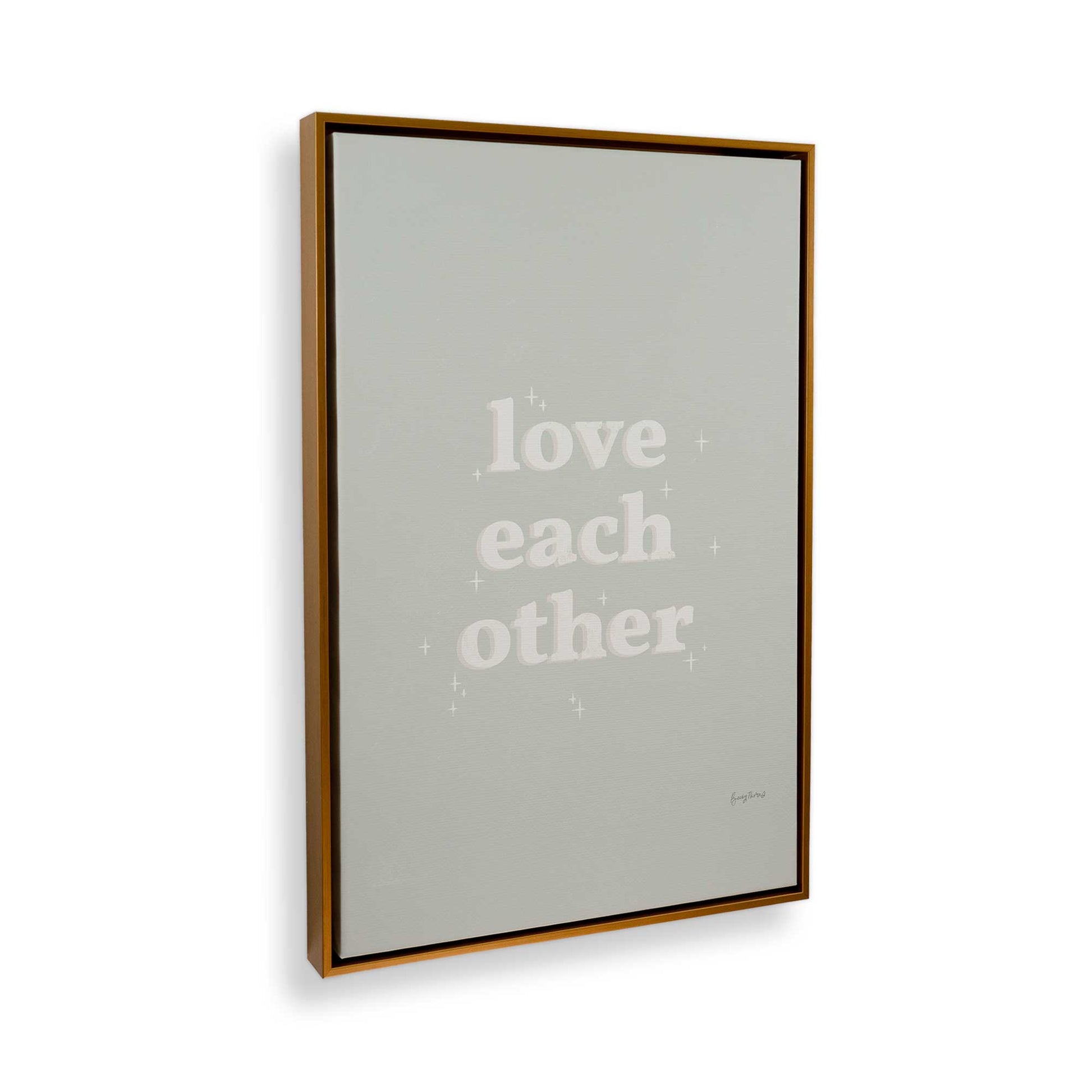 [Color:Polished Gold], Picture of art in a Polished Gold frame at an angle