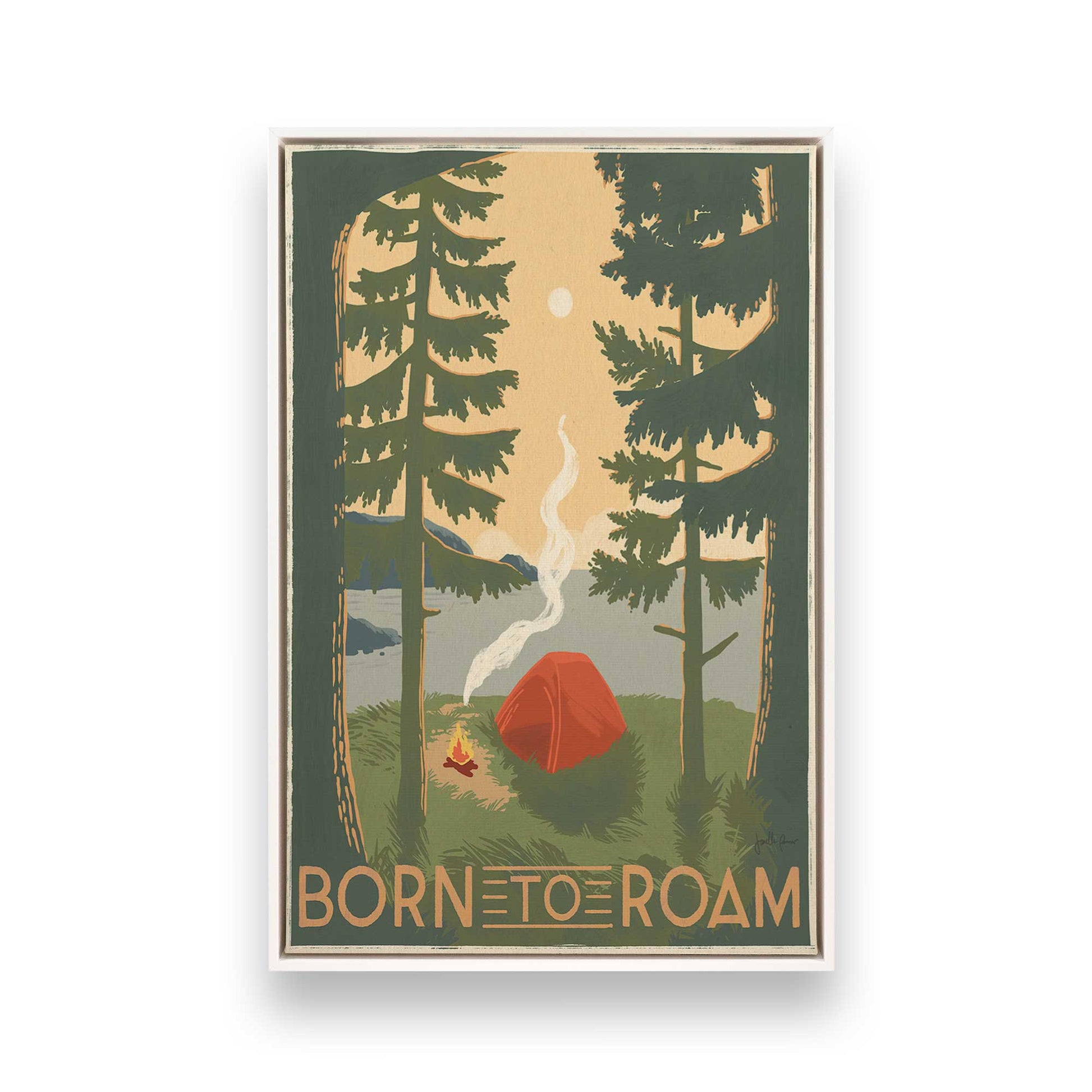 [Color:Opaque White], Picture of art in a White frame