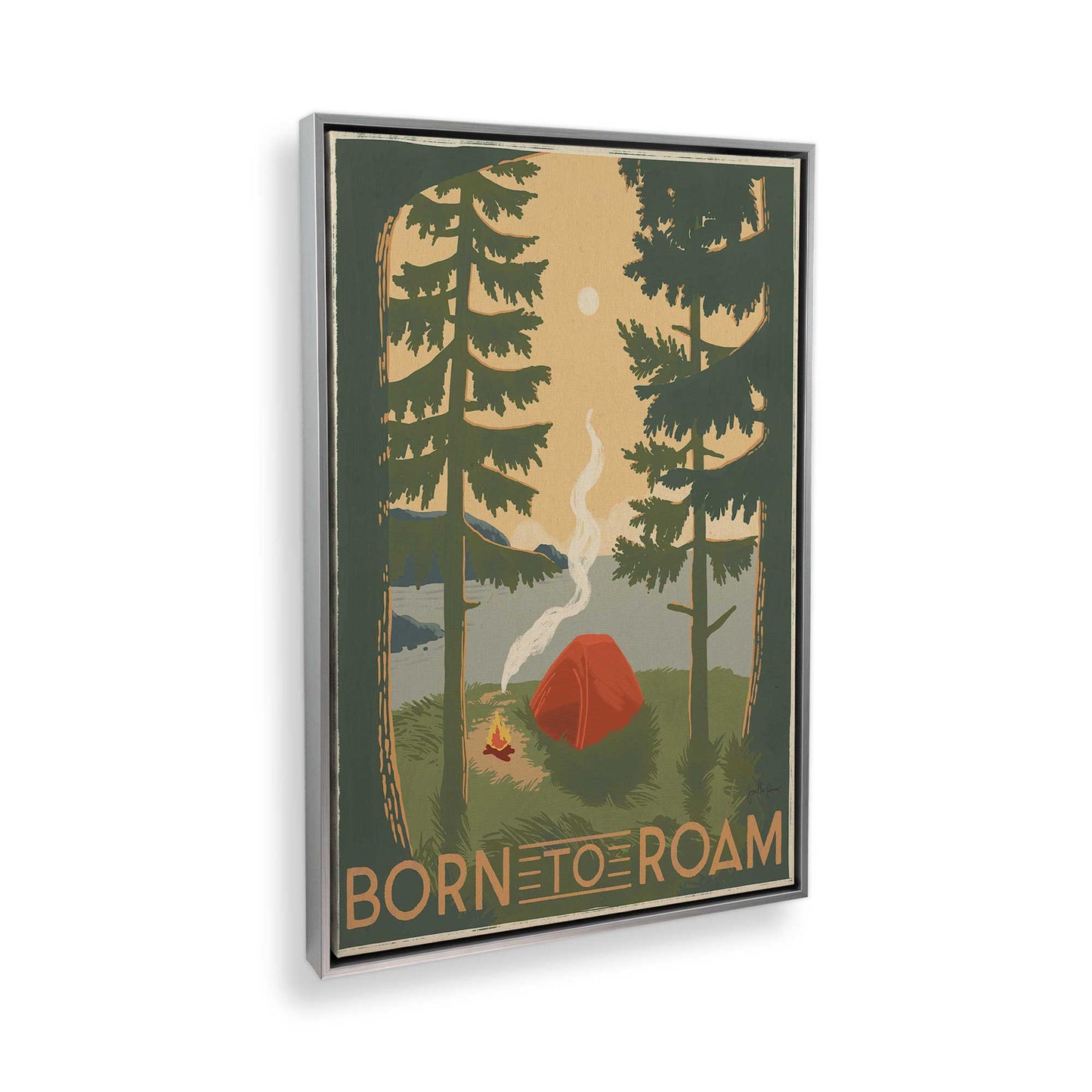 [Color:Polished Chrome], Picture of art in a Polished Chrome frame at an angle