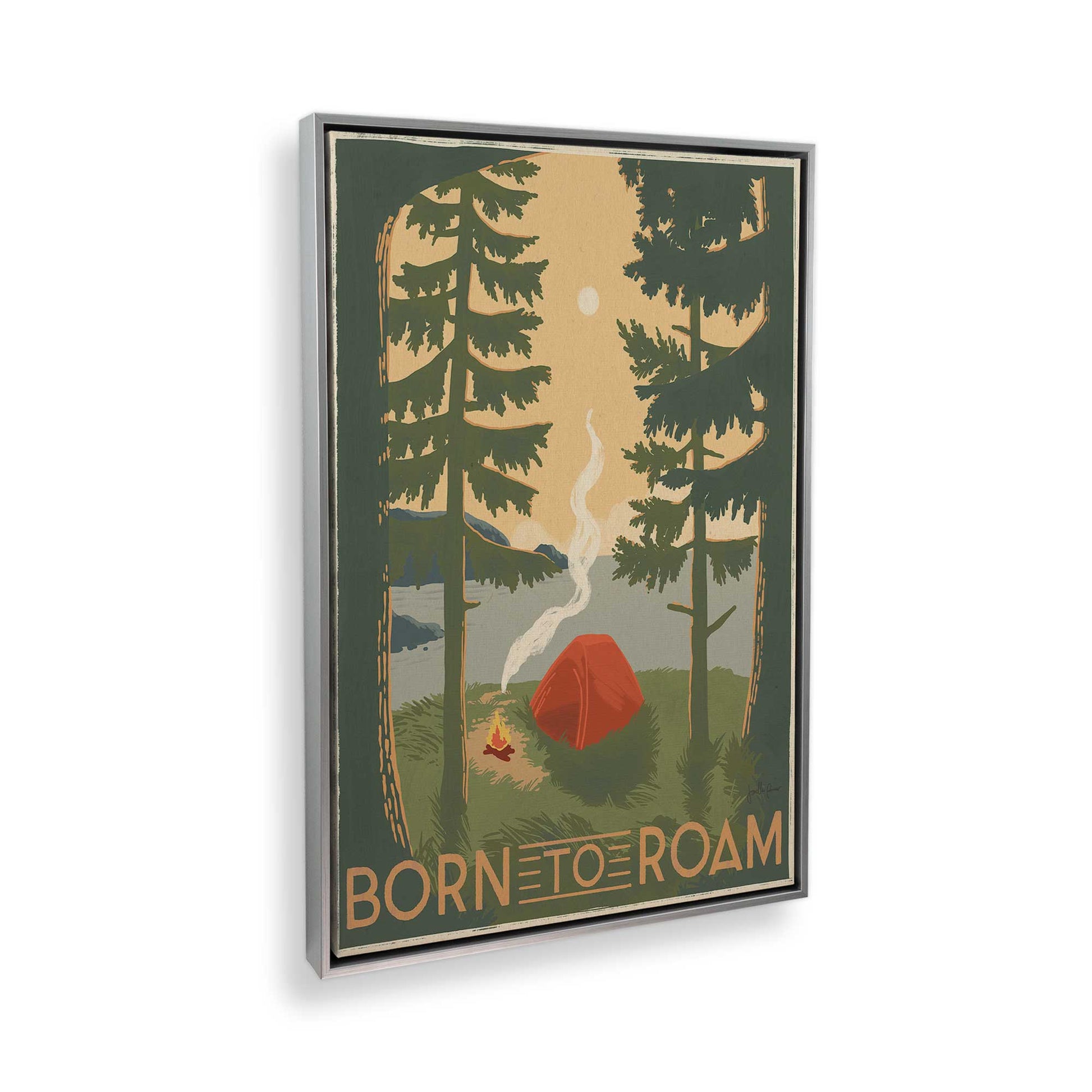 [Color:Polished Chrome], Picture of art in a Polished Chrome frame at an angle