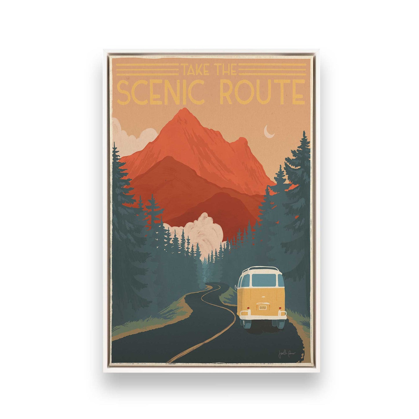 [Color:Opaque White], Picture of art in a White frame