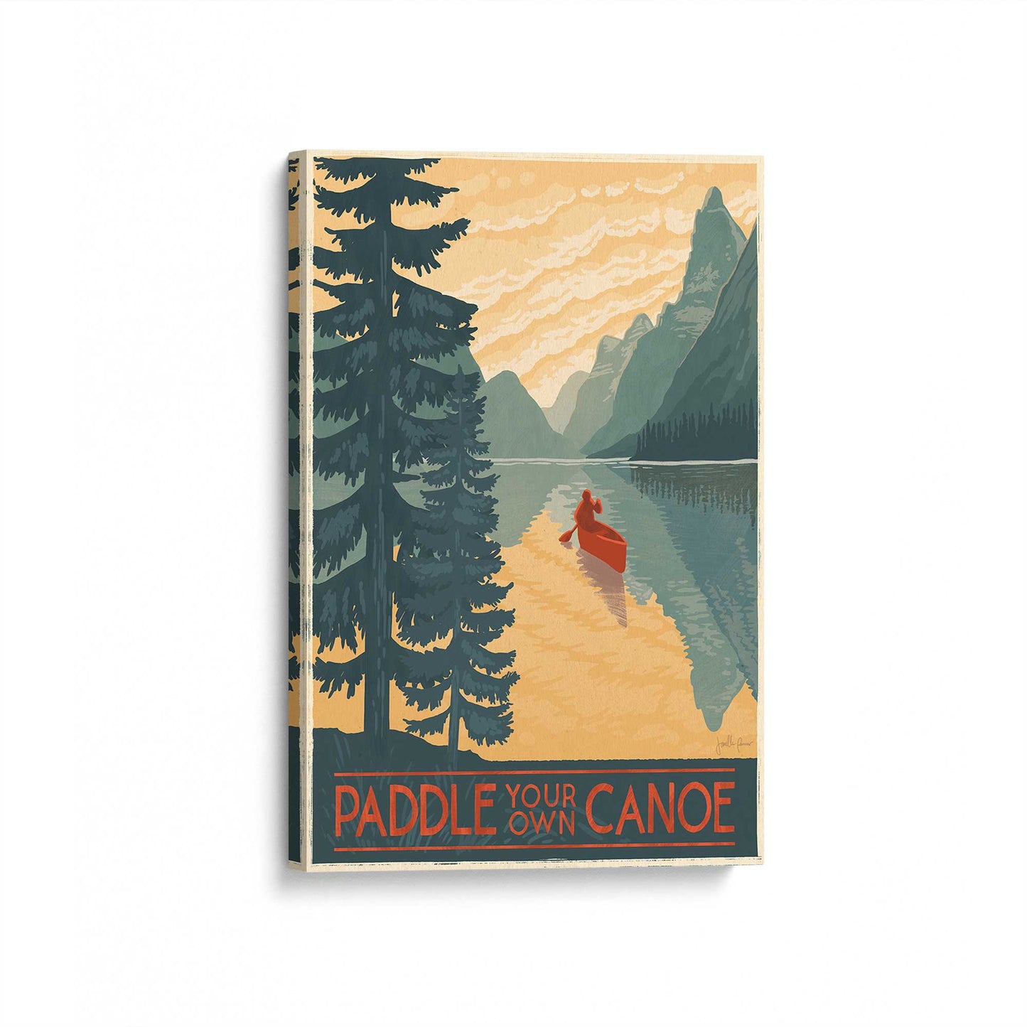 [Color:Stretched Canvas], Picture of art at an angle