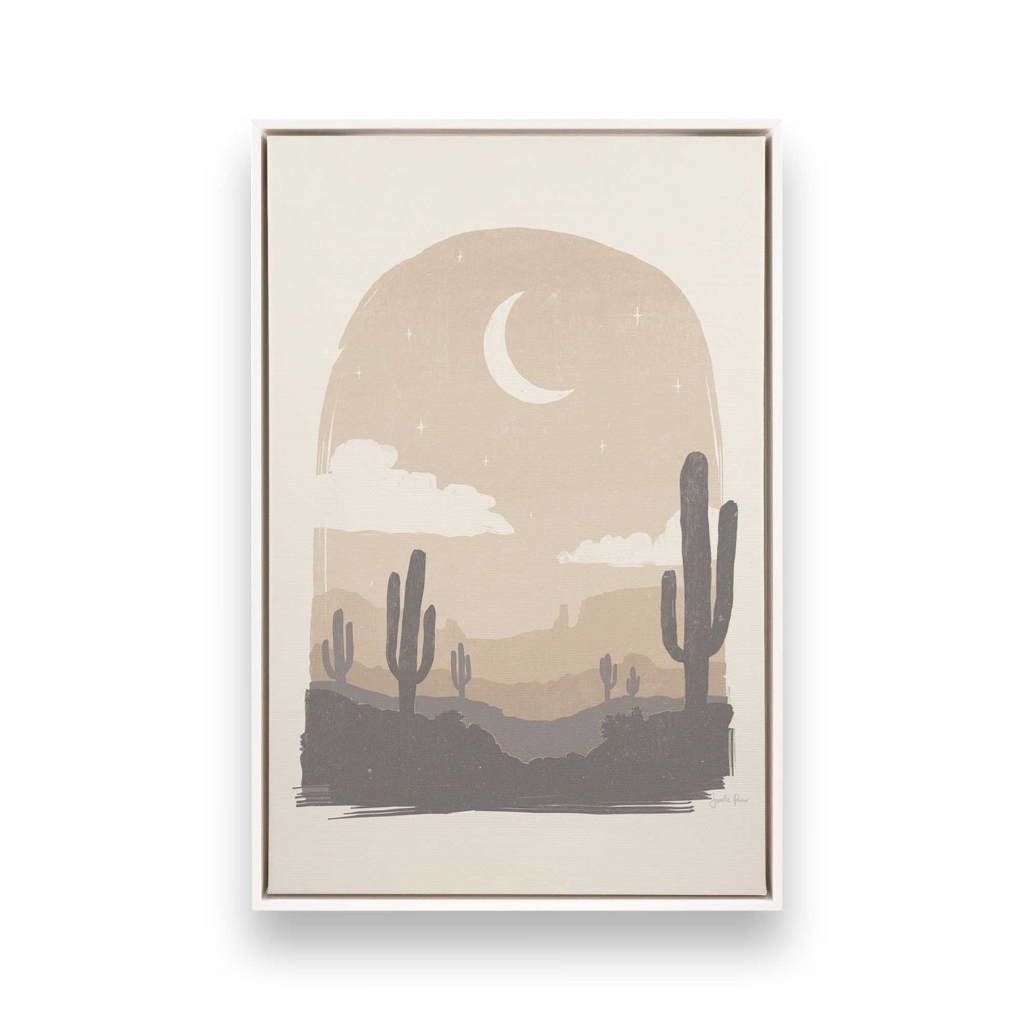 [Color:Opaque White], Picture of art in a White frame