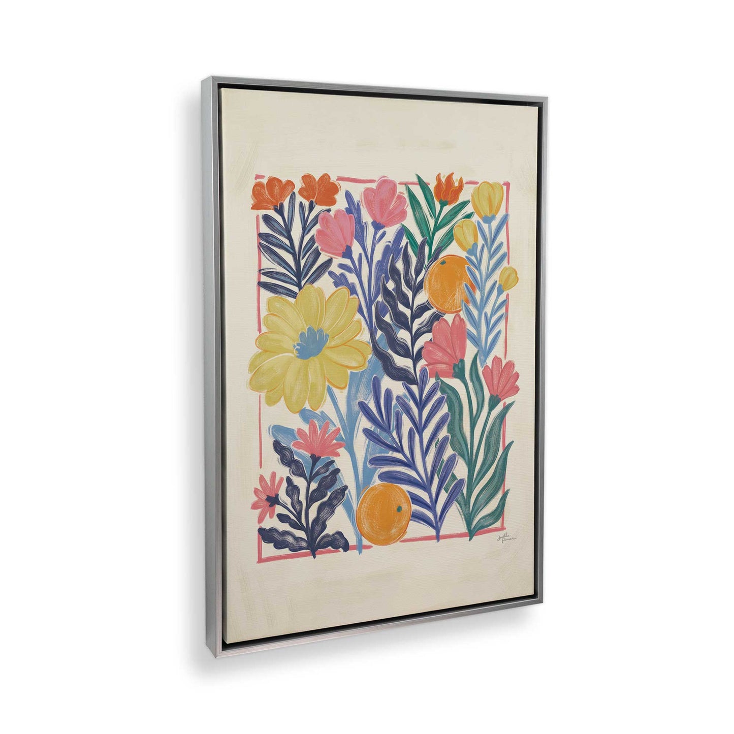 [Color:Polished Chrome], Picture of art in a Polished Chrome frame at an angle