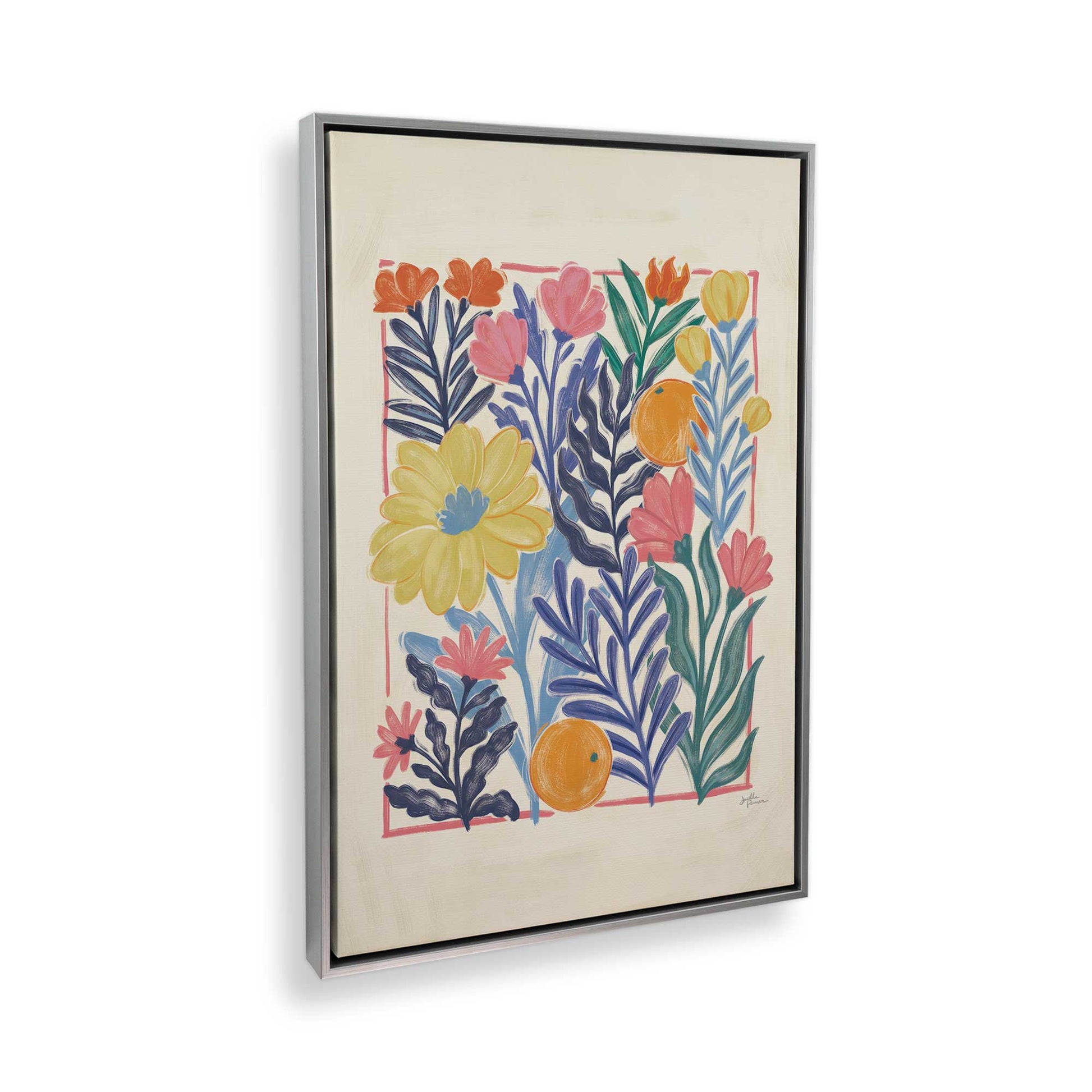 [Color:Polished Chrome], Picture of art in a Polished Chrome frame at an angle