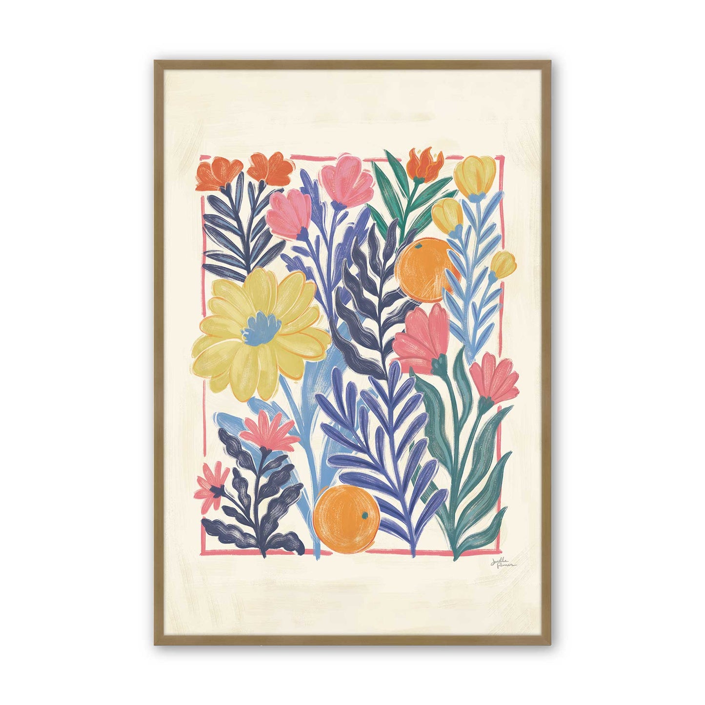 [Color:Brushed Gold], Picture of art in a Brushed Gold frame