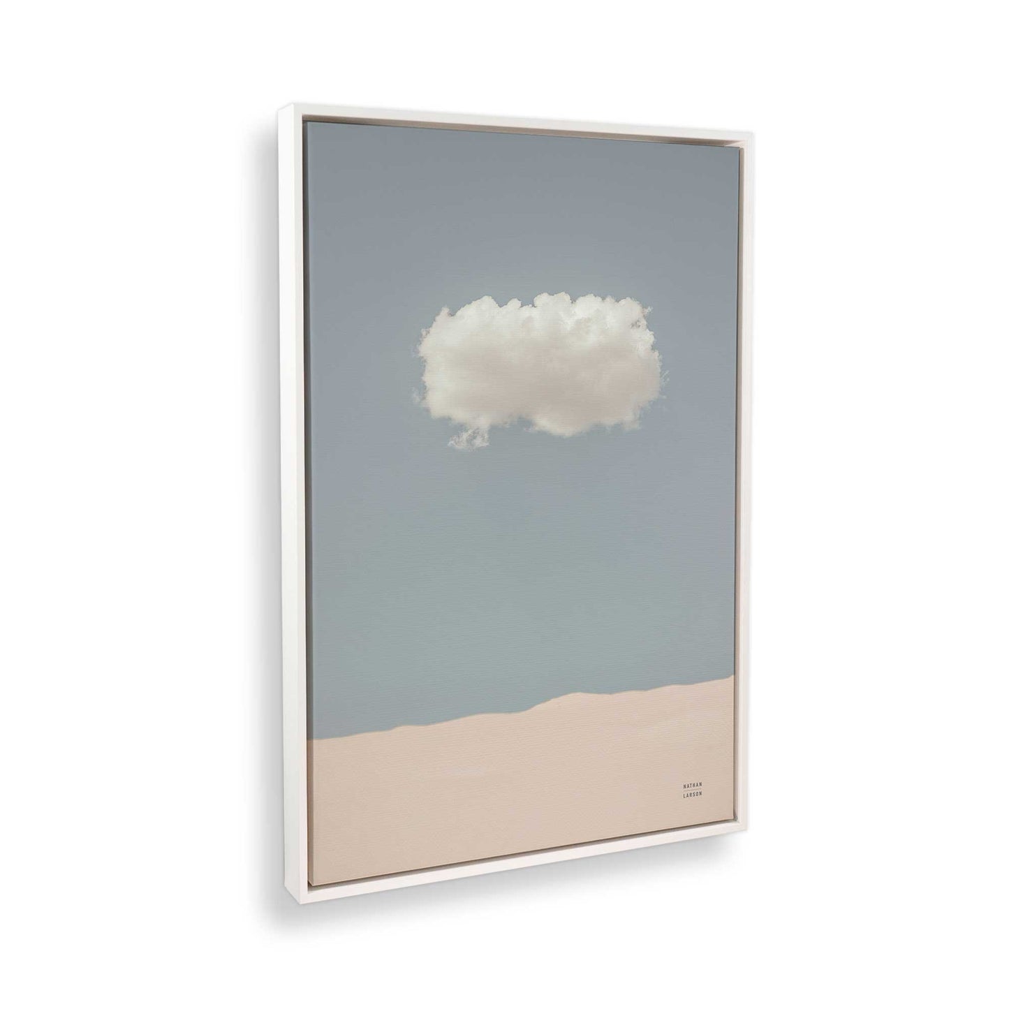 [Color:Opaque White], Picture of art in a White frame at an angle