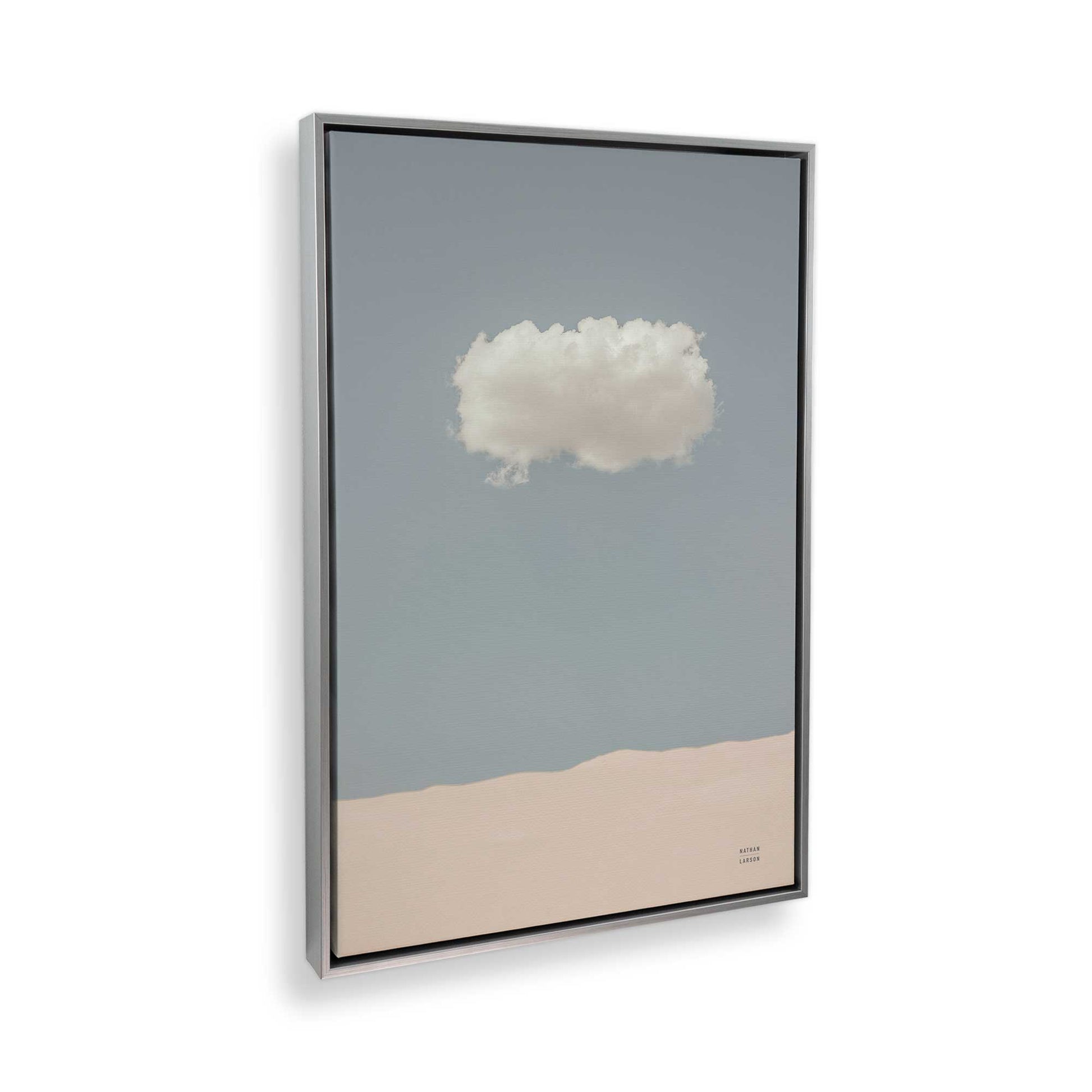[Color:Polished Chrome], Picture of art in a Polished Chrome frame at an angle