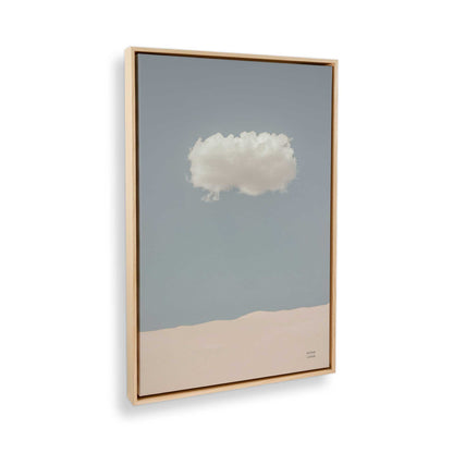 [Color:American Maple], Picture of art in a American Maple frame at an angle