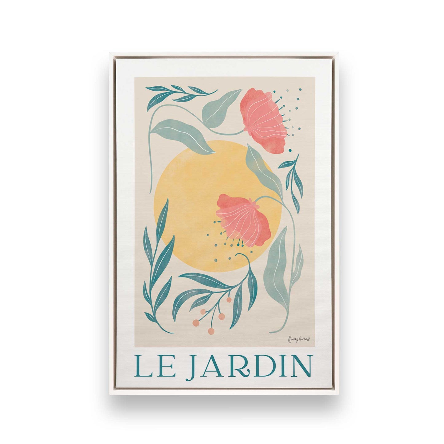 [Color:Opaque White], Picture of art in a White frame