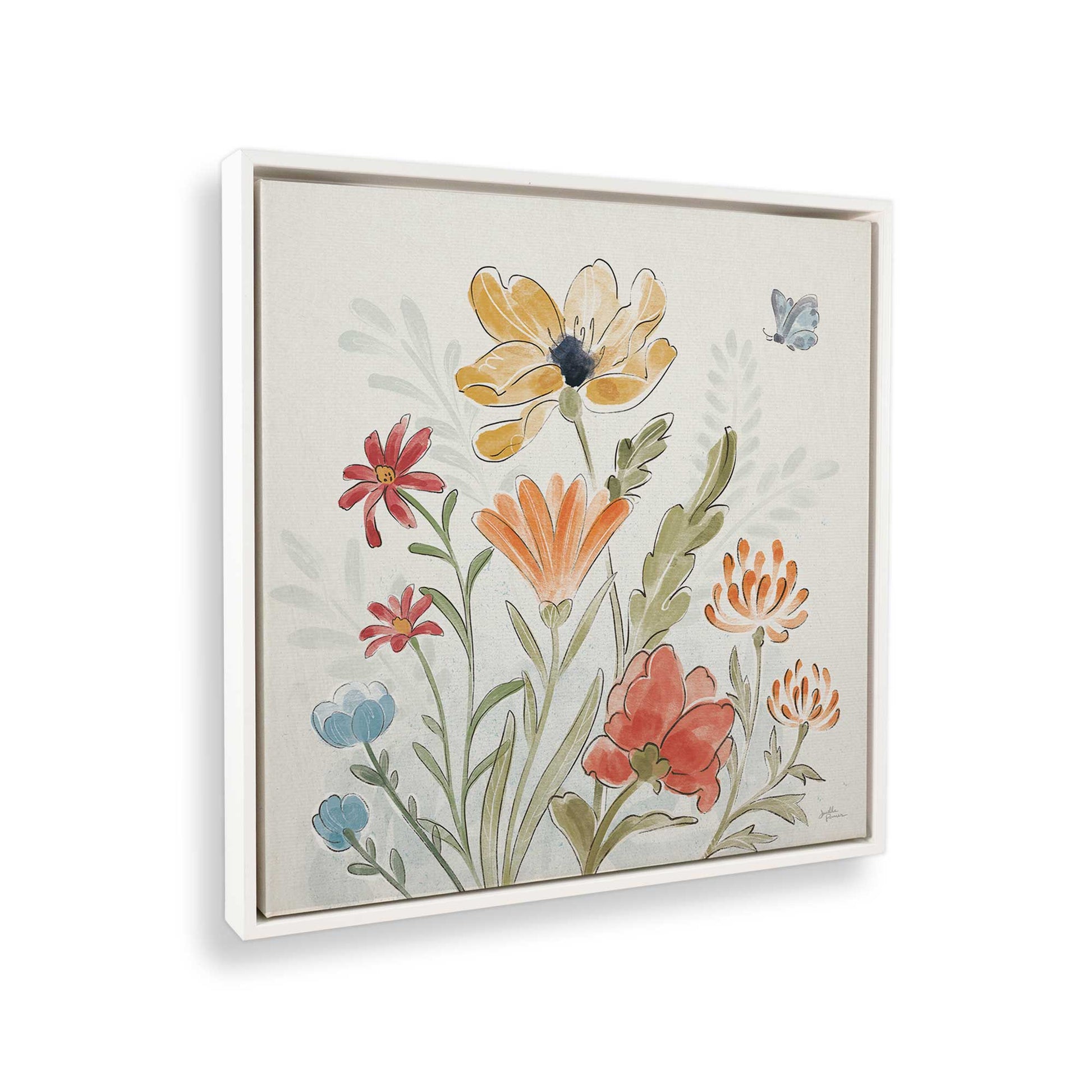 [Color:American Maple], Picture of art in a American Maple frame at an angle