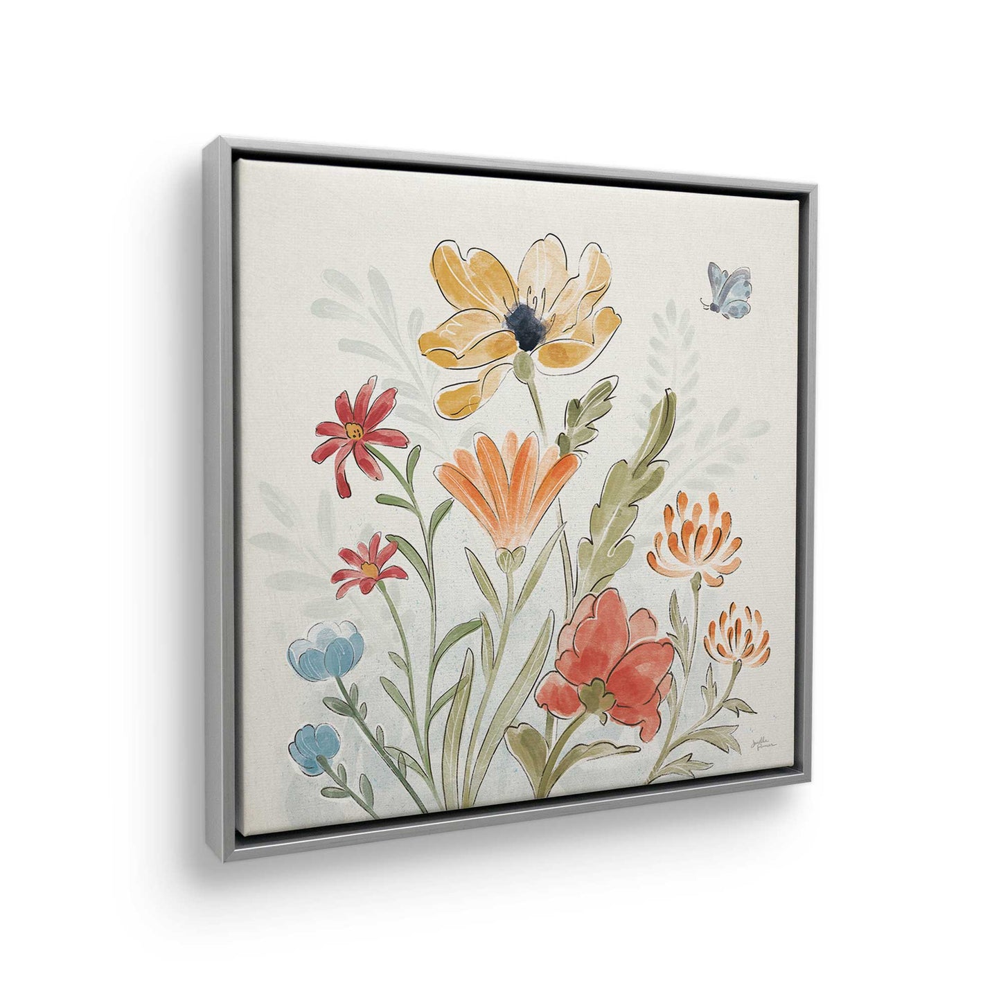 [Color:Polished Gold], Picture of art in a Polished Gold frame at an angle