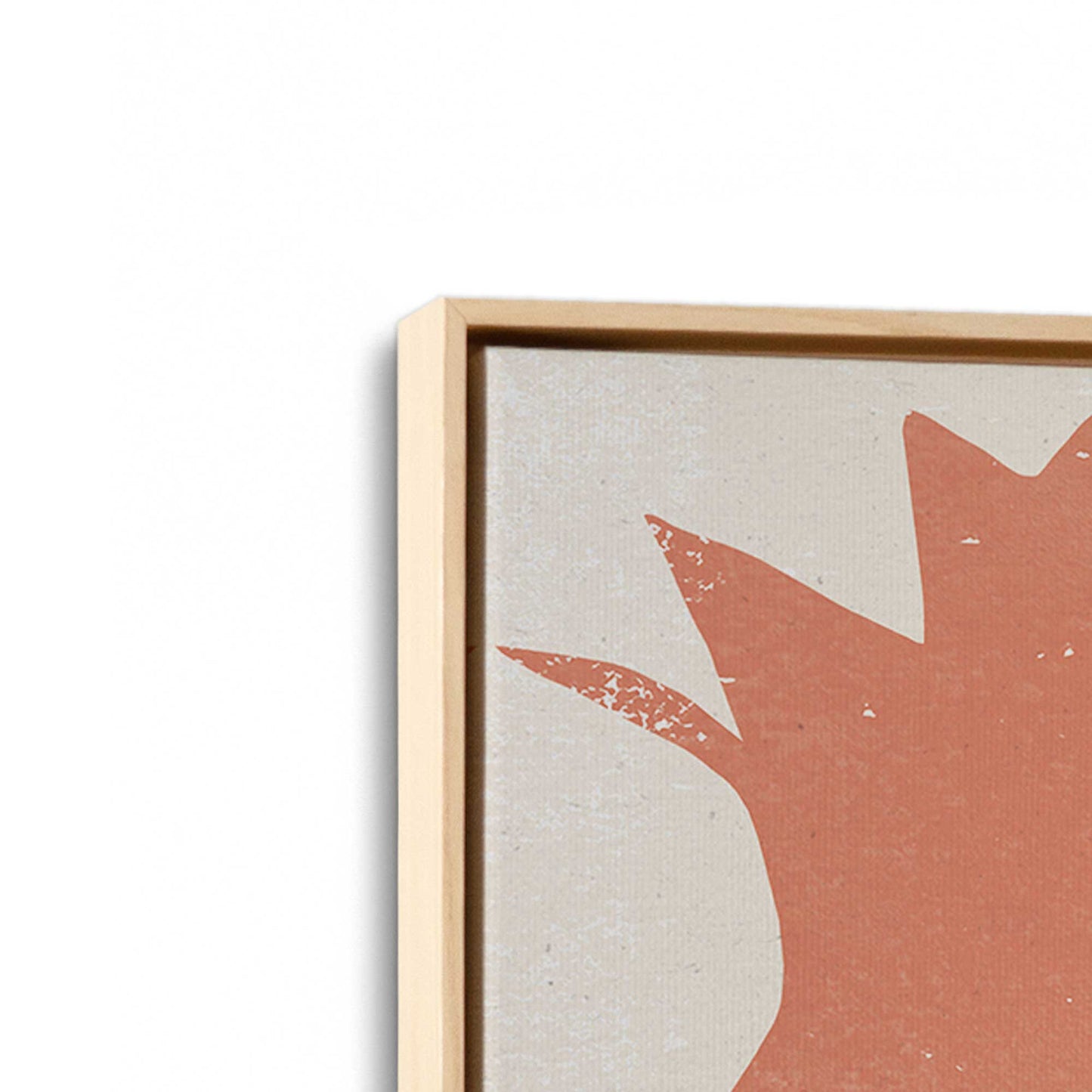 [Color:American Maple], Picture of art in a American Maple frame at an angle