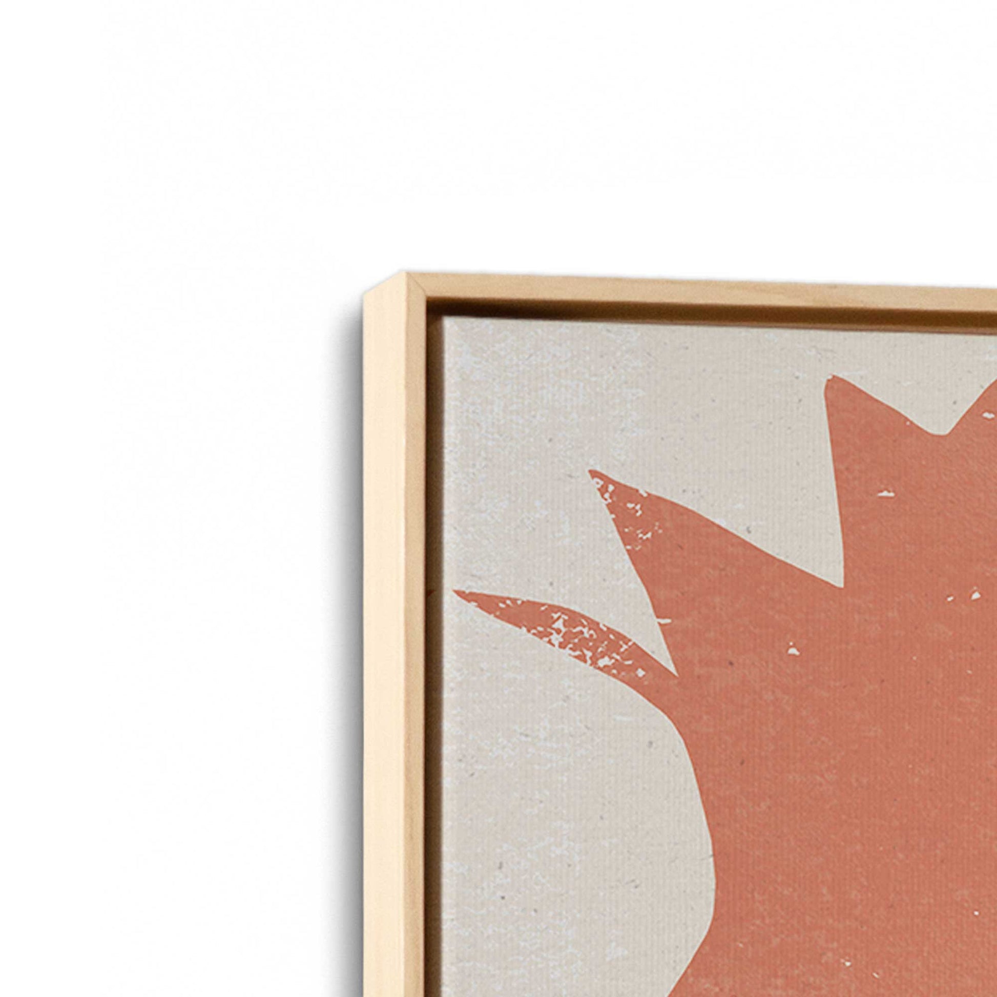 [Color:American Maple], Picture of art in a American Maple frame at an angle