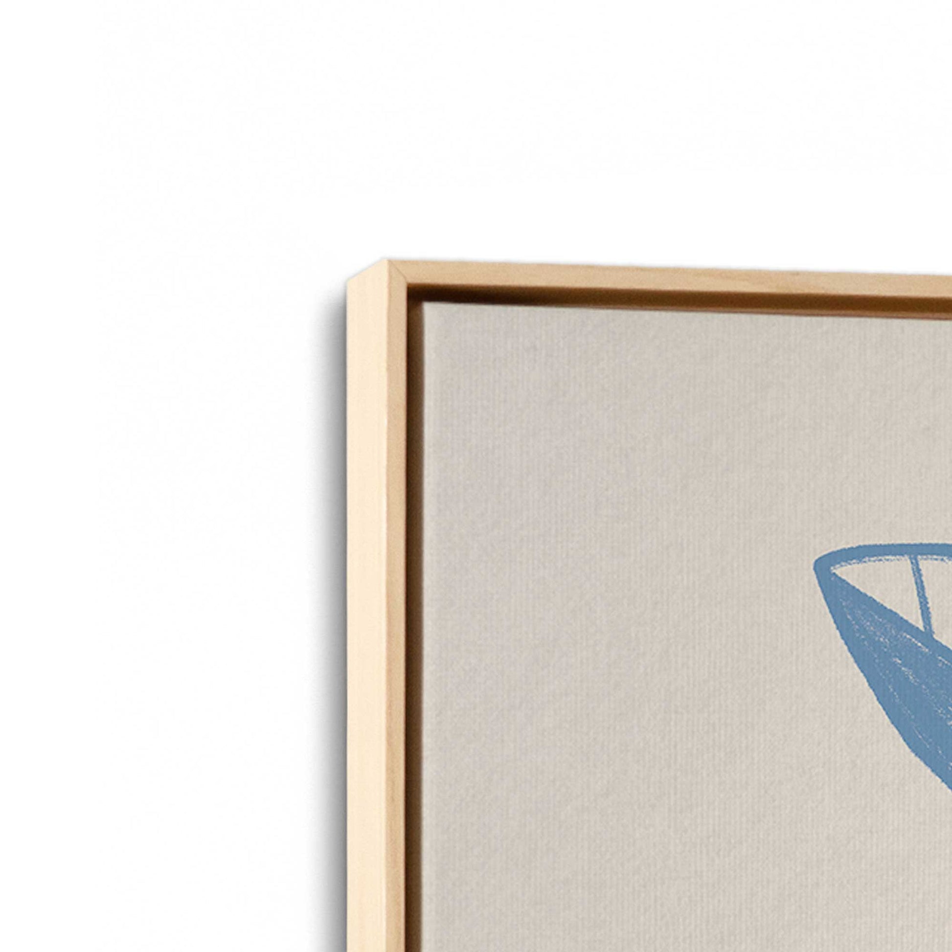 [Color:American Maple], Picture of art in a American Maple frame at an angle