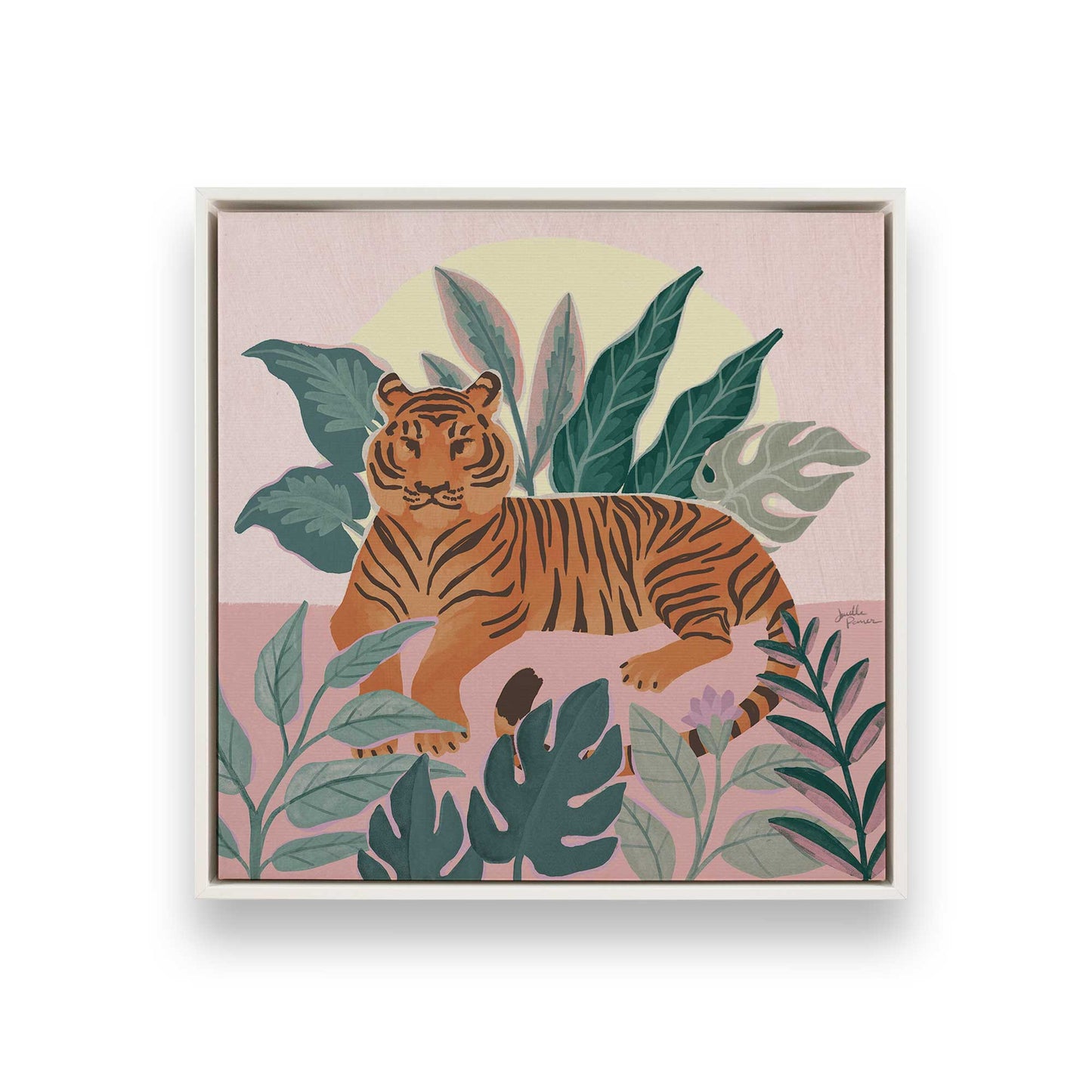 [Color:Opaque White], Picture of art in a White frame