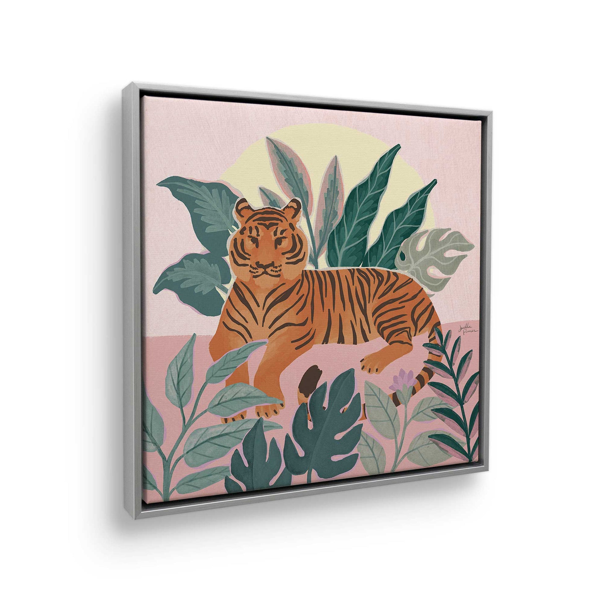 [Color:Polished Gold], Picture of art in a Polished Gold frame at an angle