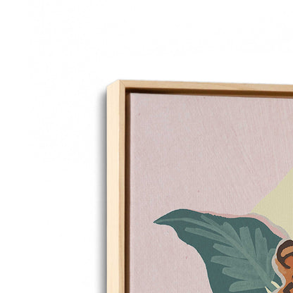 [Color:American Maple], Picture of art in a American Maple frame at an angle