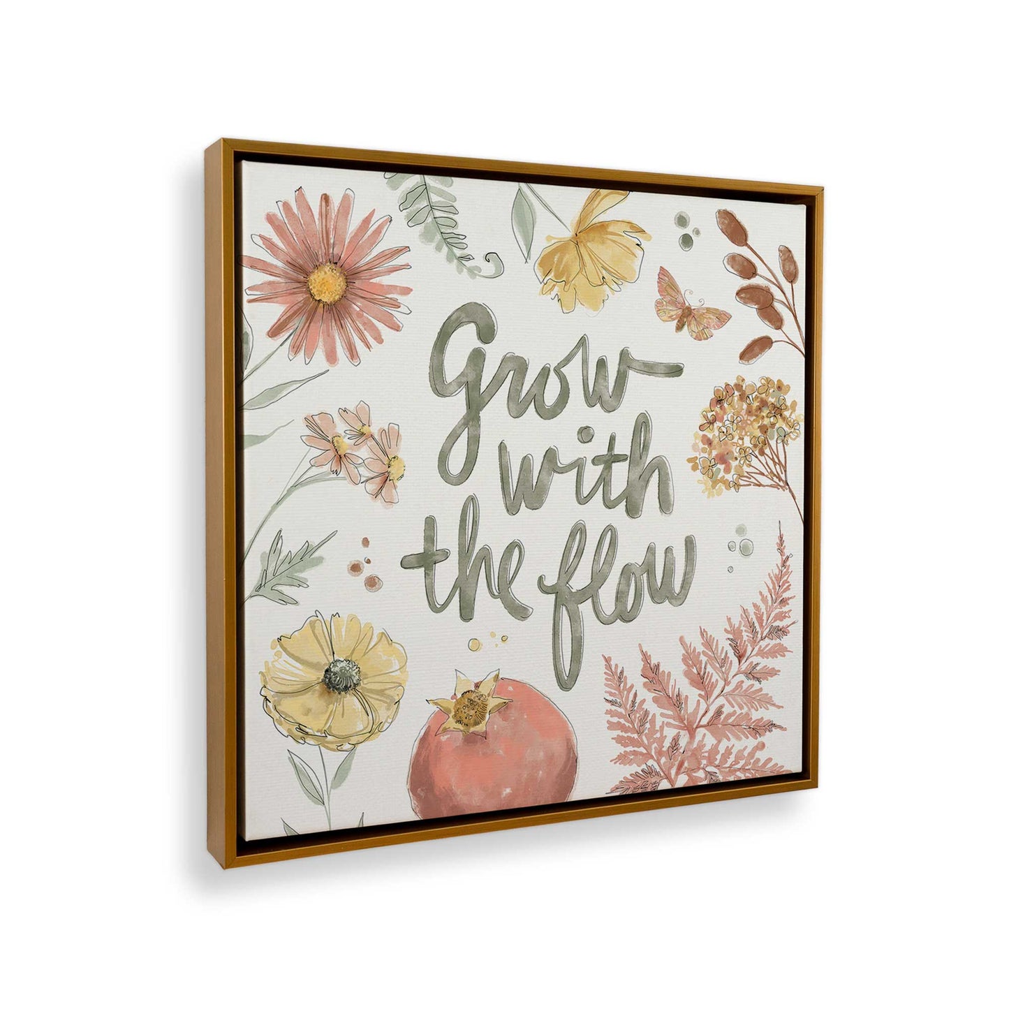 [Color:American Maple], Picture of art in a American Maple frame at an angle