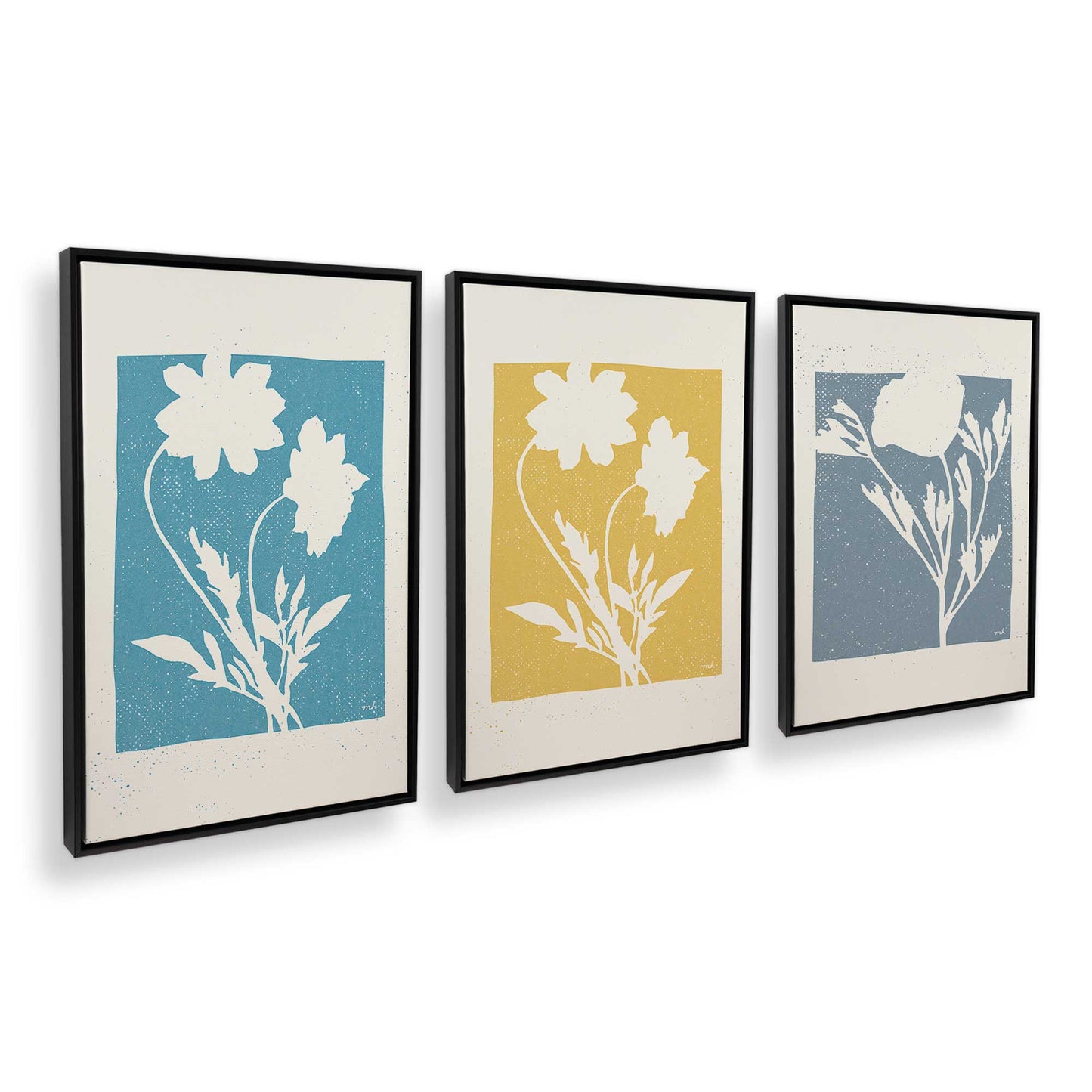 [Color:Satin Black], Picture of art in a Satin Black frame at an angle