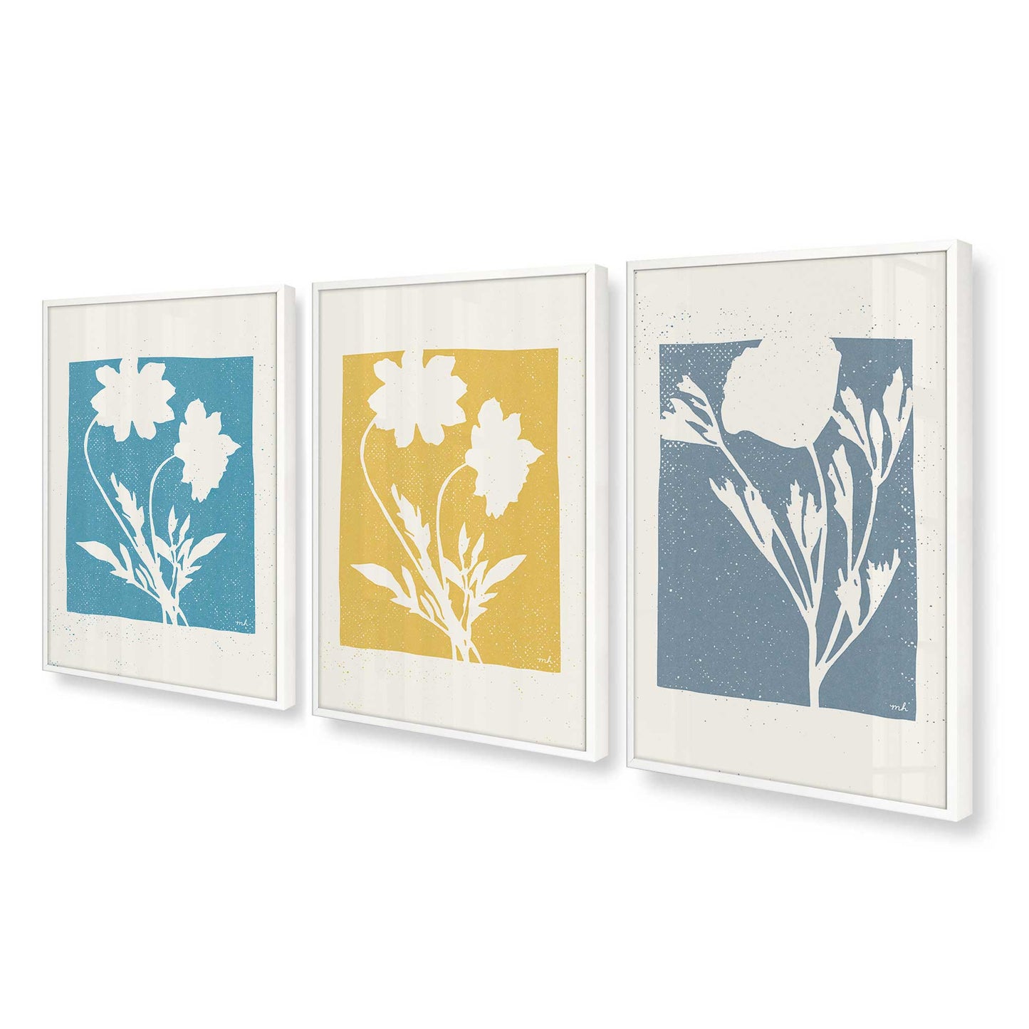 [Color:Opaque White], Picture of art in a Opaque White frame at an angle