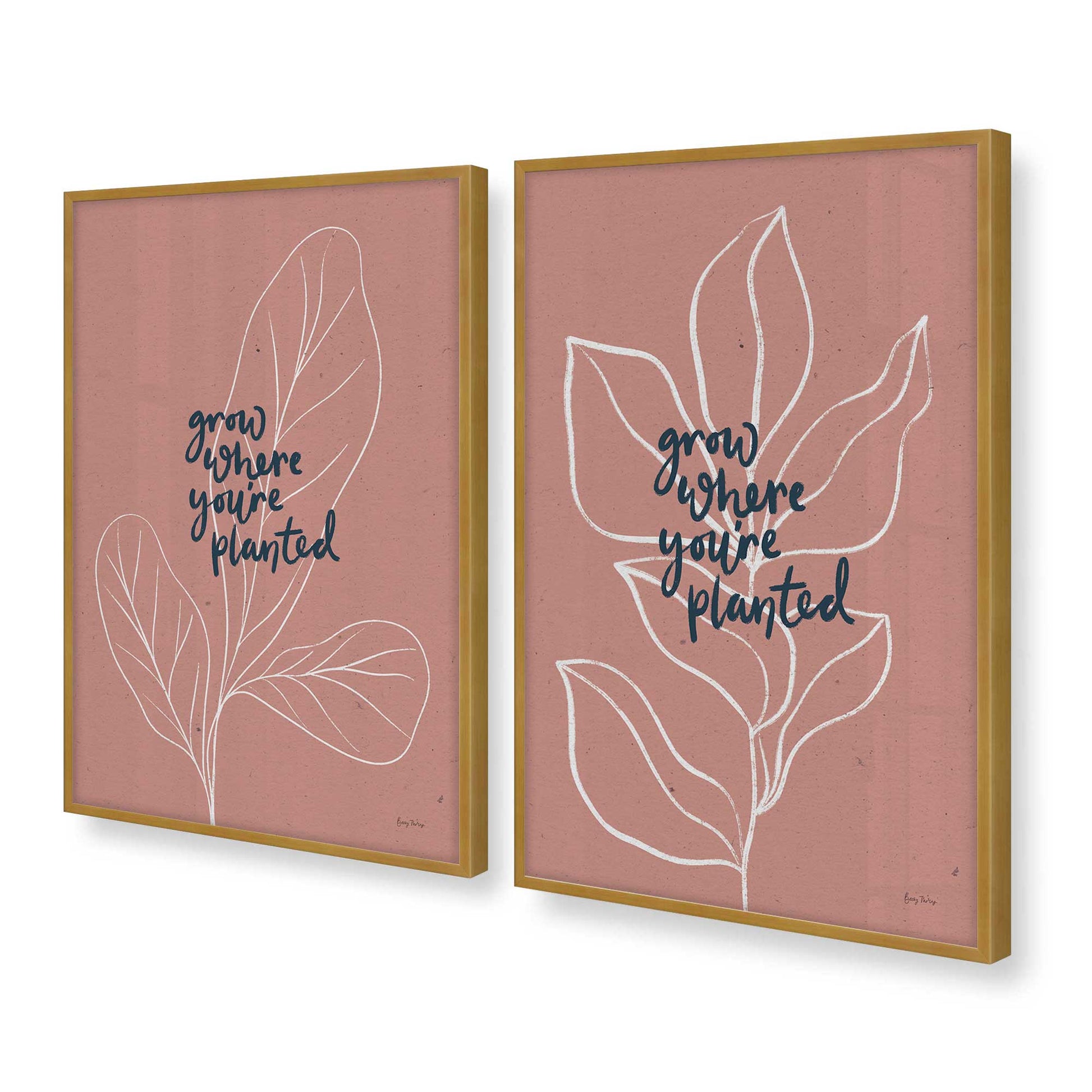 [Color:Polished Gold], Picture of art in a Polished Gold frame at an angle