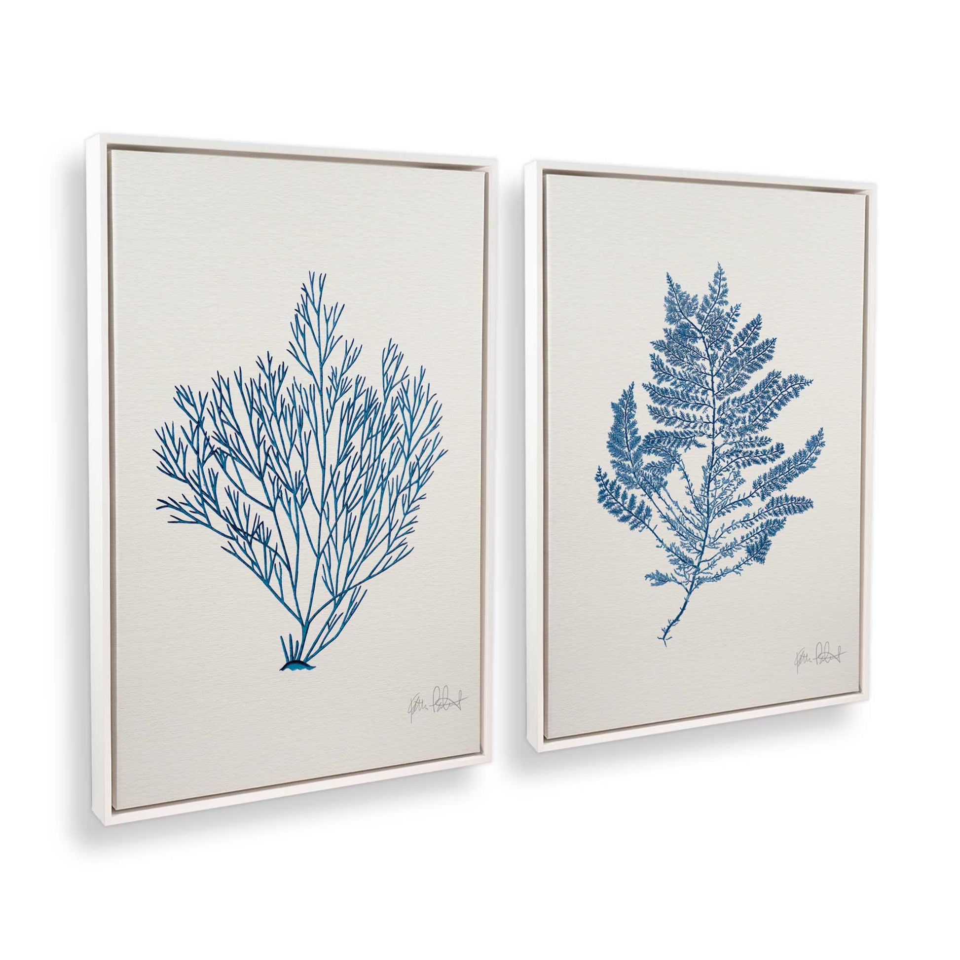 [Color:Opaque White], Picture of art in a White frame at an angle