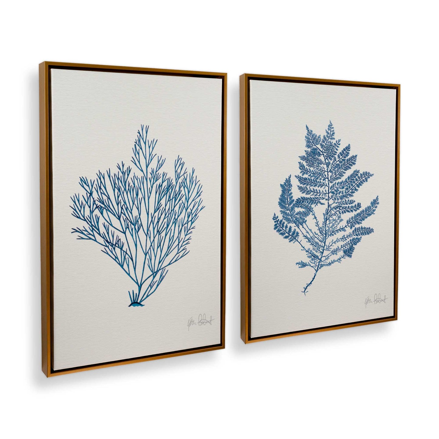 [Color:Polished Gold], Picture of art in a Polished Gold frame at an angle