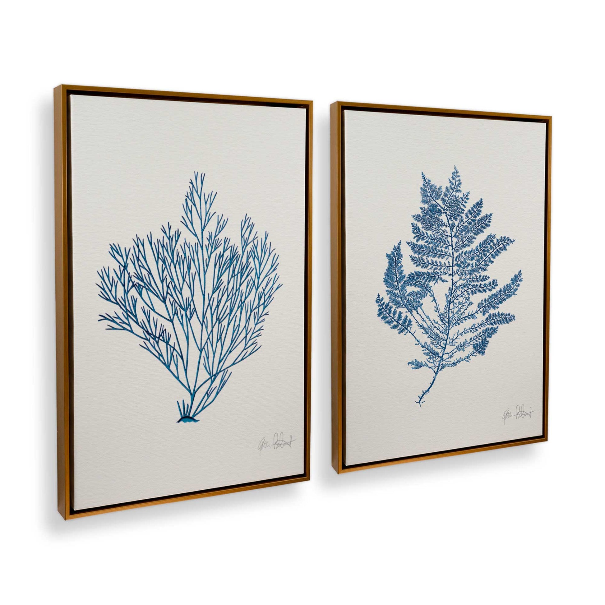 [Color:Polished Gold], Picture of art in a Polished Gold frame at an angle