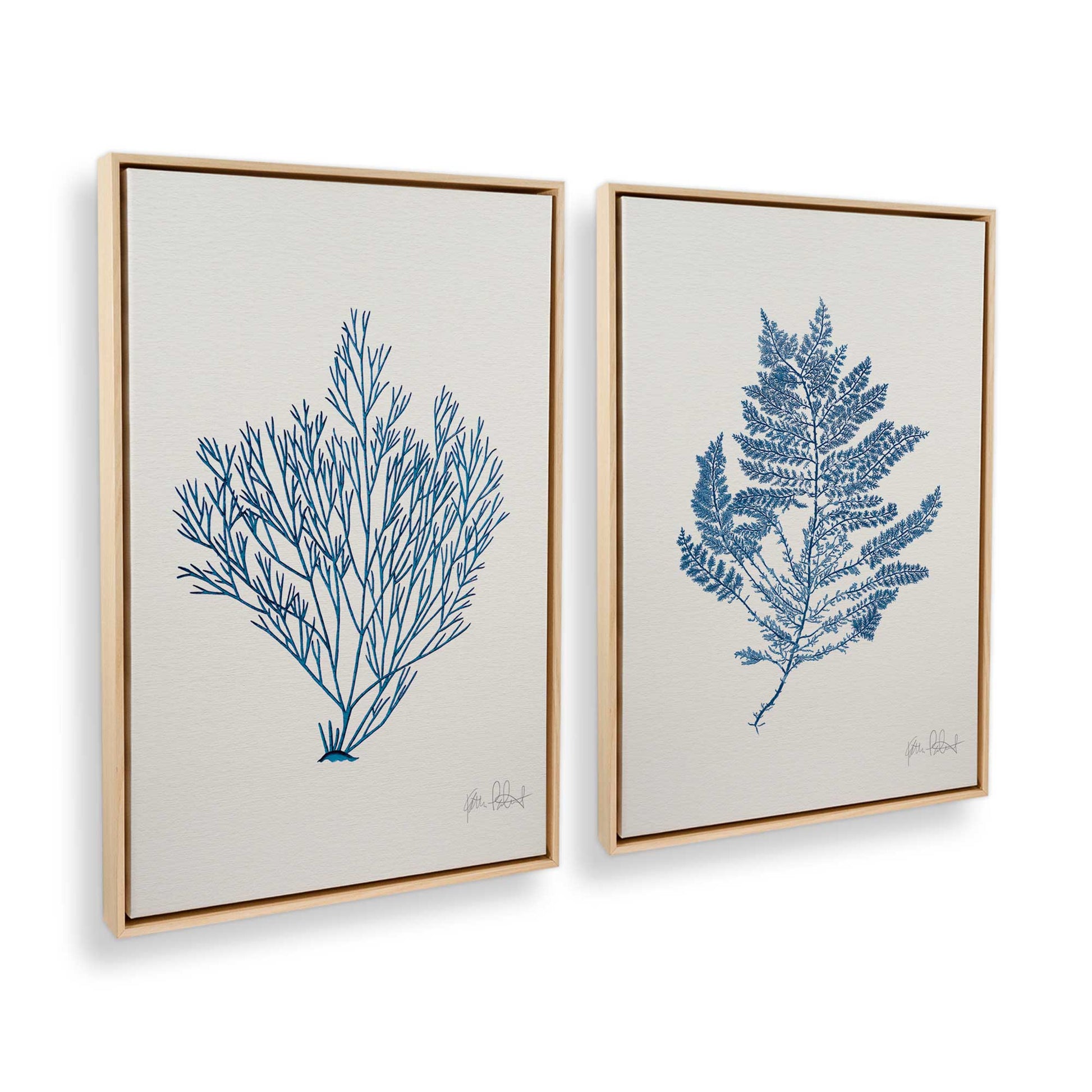 [Color:American Maple], Picture of art in a American Maple frame at an angle