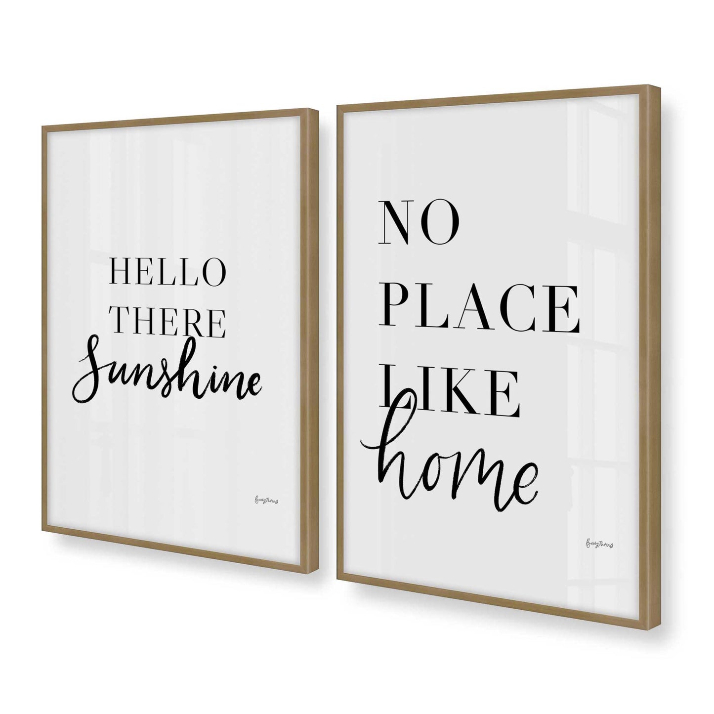 [Color:Brushed Gold], Picture of art in a Brushed Gold frame at an angle