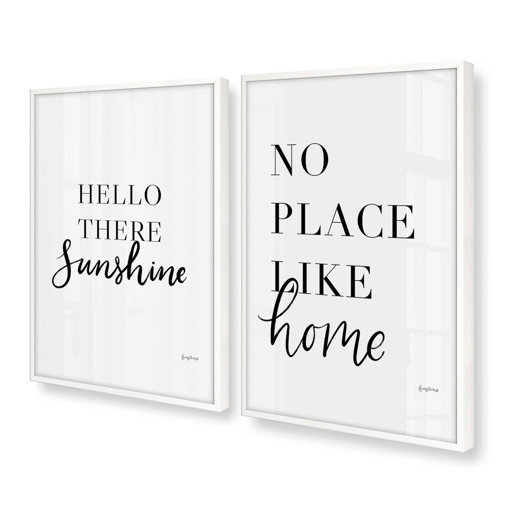 [Color:Opaque White], Picture of art in a Opaque White frame at an angle