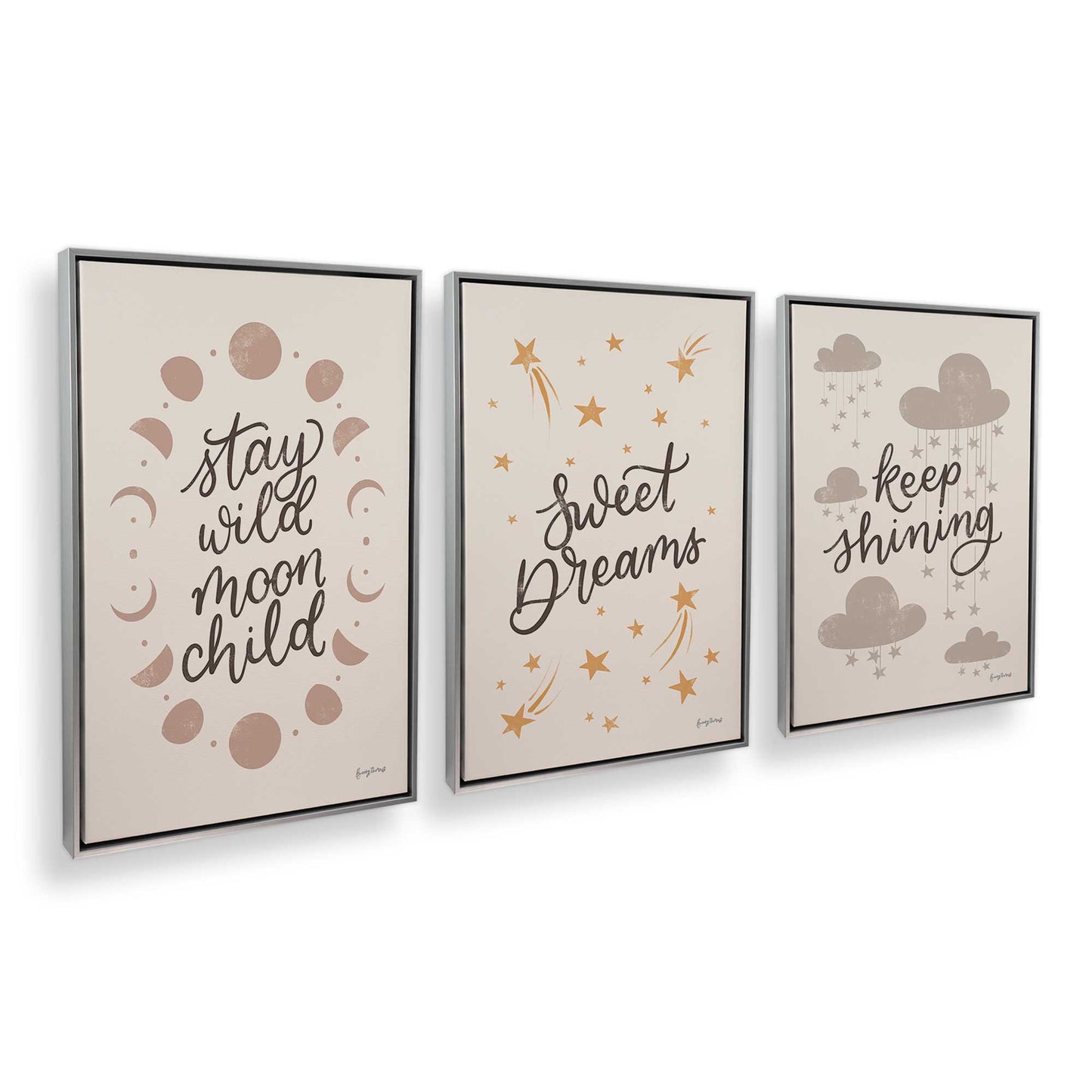 [Color:Polished Chrome], Picture of art in a Polished Chrome frame at an angle