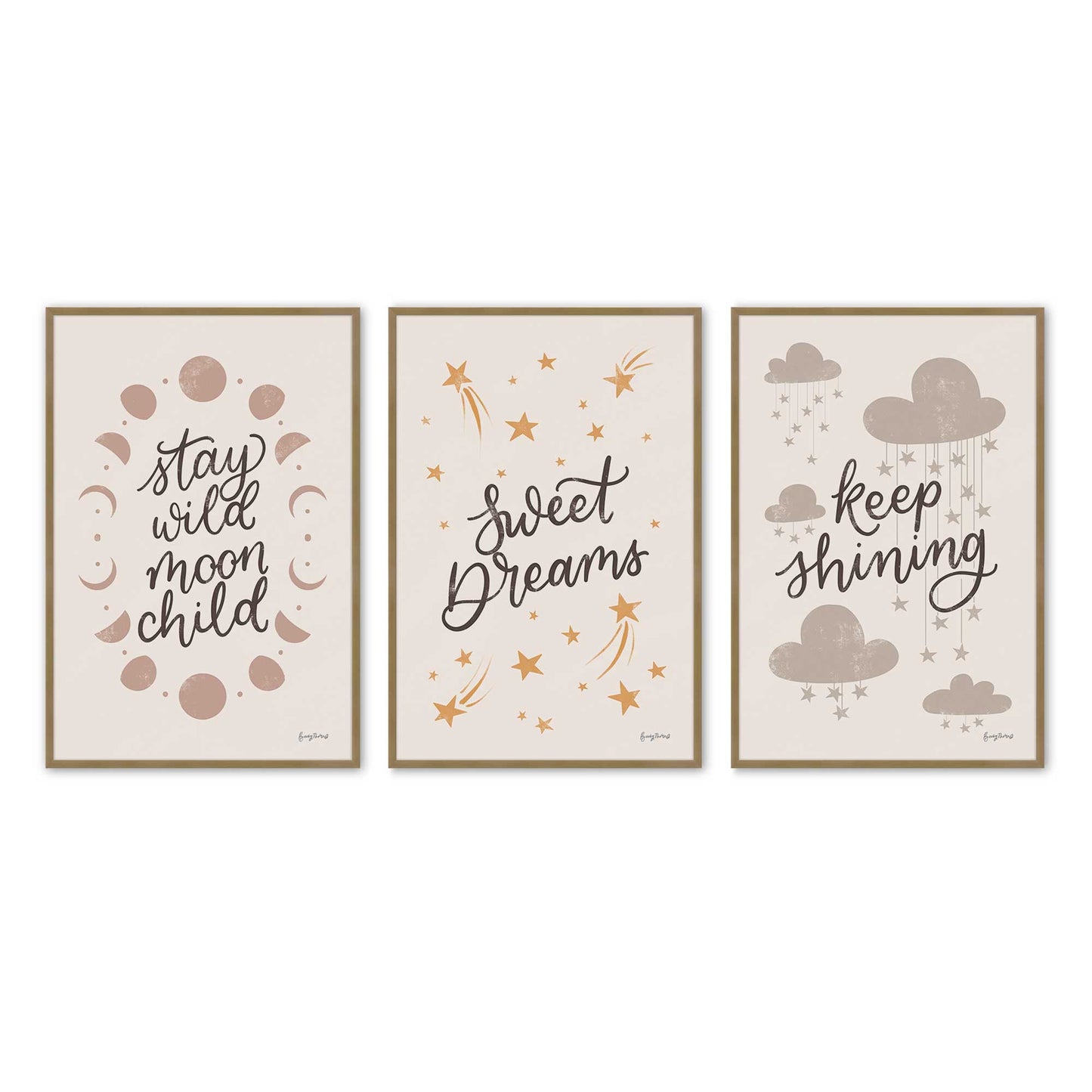 [Color:Brushed Gold], Picture of art in a Brushed Gold frame