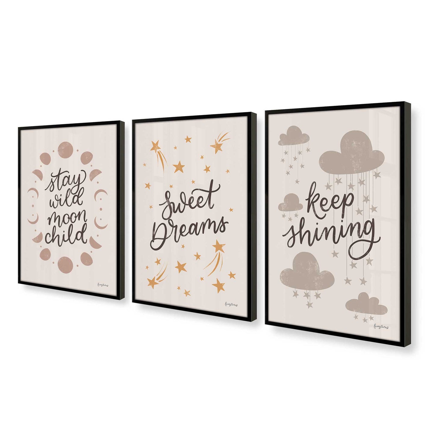 [Color:Satin Black], Picture of art in a Satin Black frame at an angle