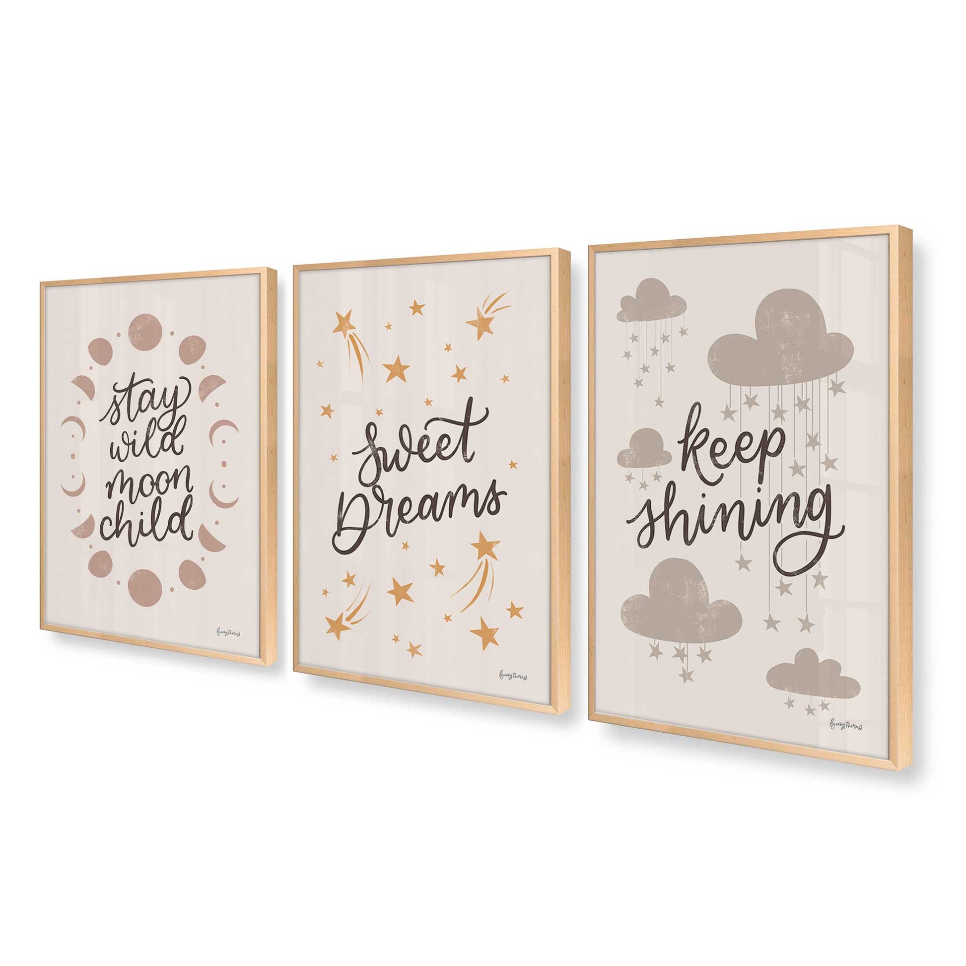 [Color:Raw Maple], Picture of art in a Raw Maple frame at an angle