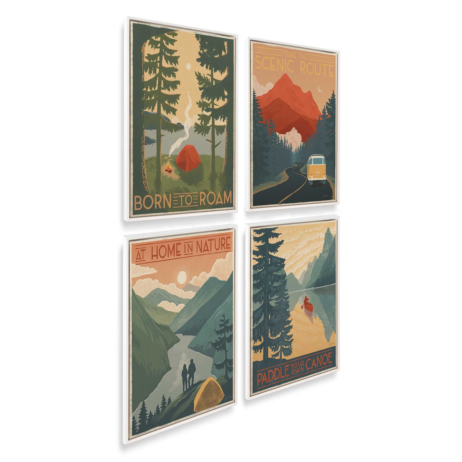 [Color:Opaque White], Picture of art in a White frame at an angle