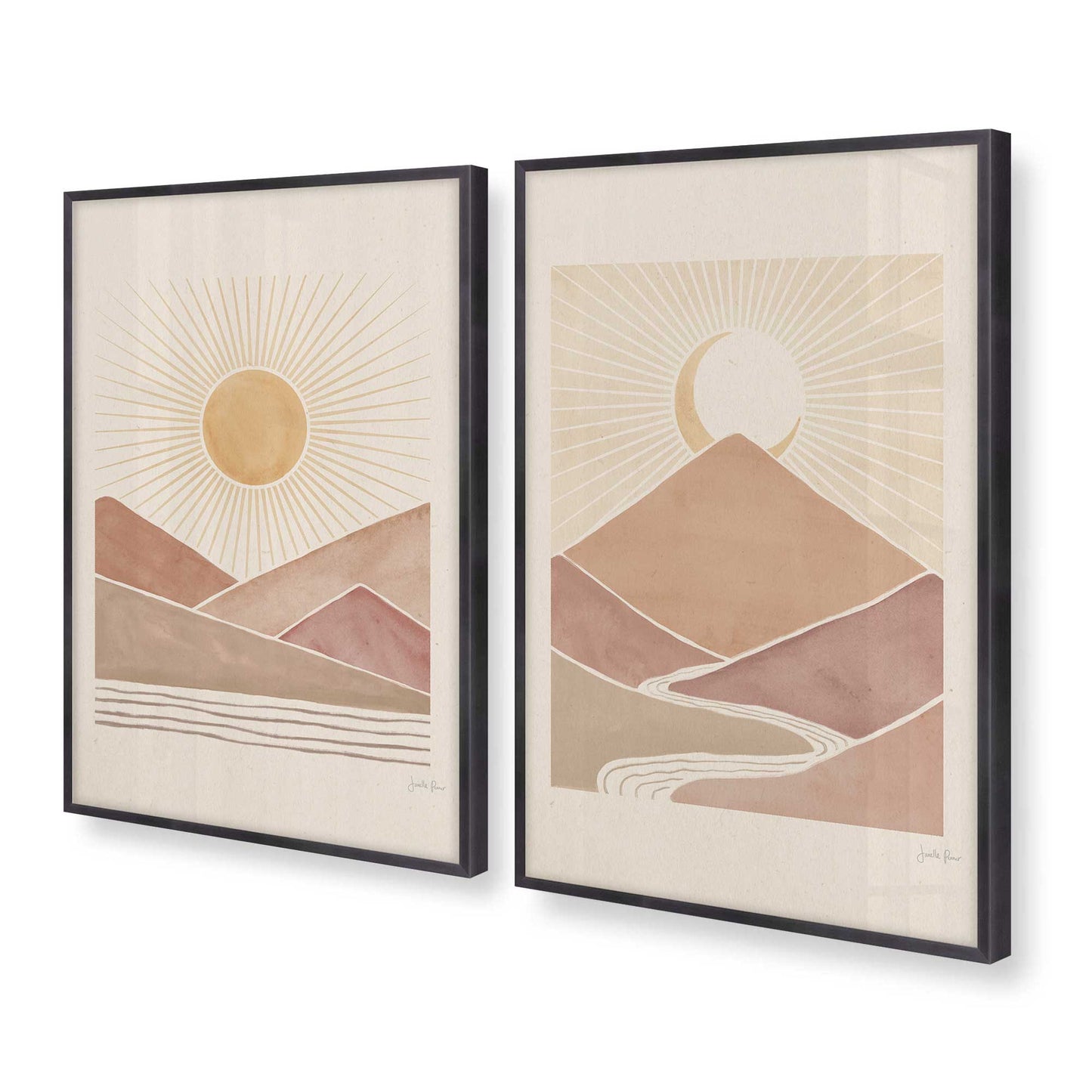 [Color:Weathered Zinc], Picture of art in a Weathered Zinc frame at an angle