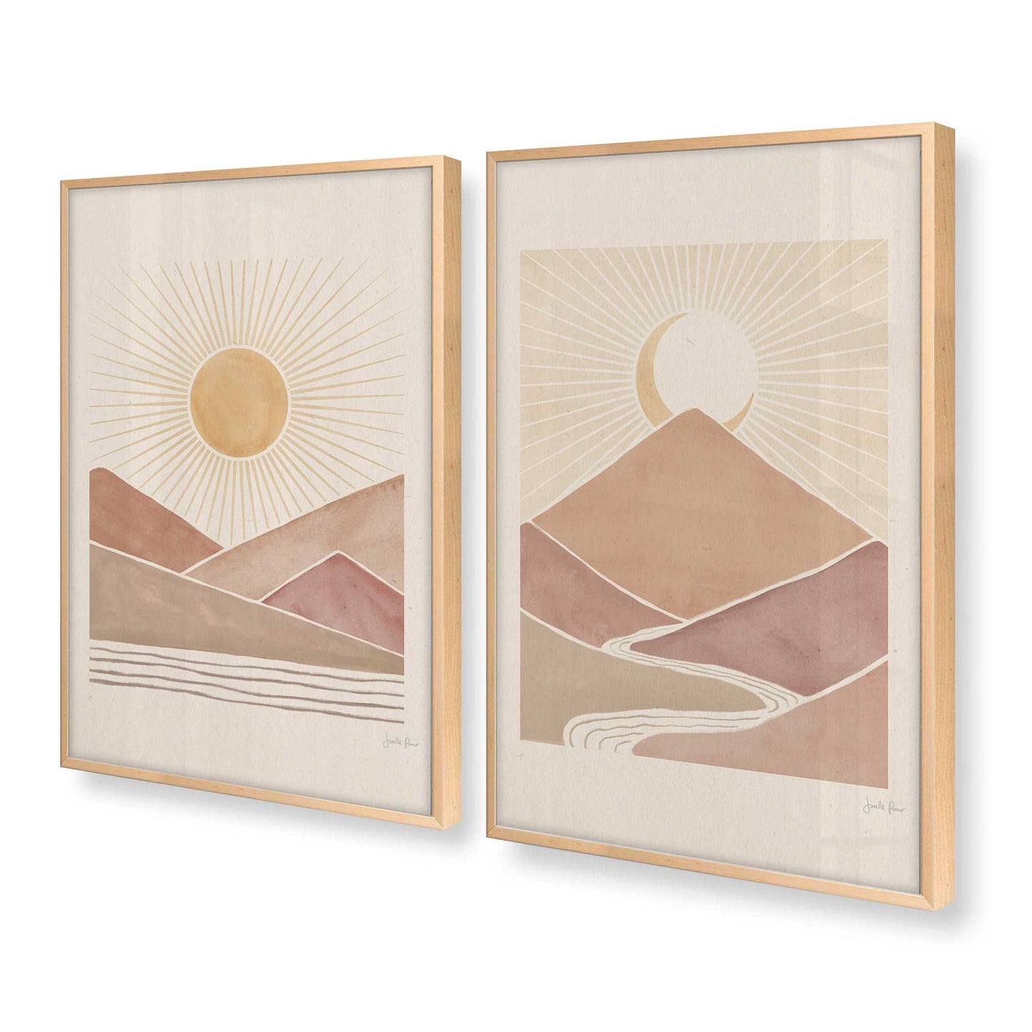 [Color:Raw Maple], Picture of art in a Raw Maple frame at an angle