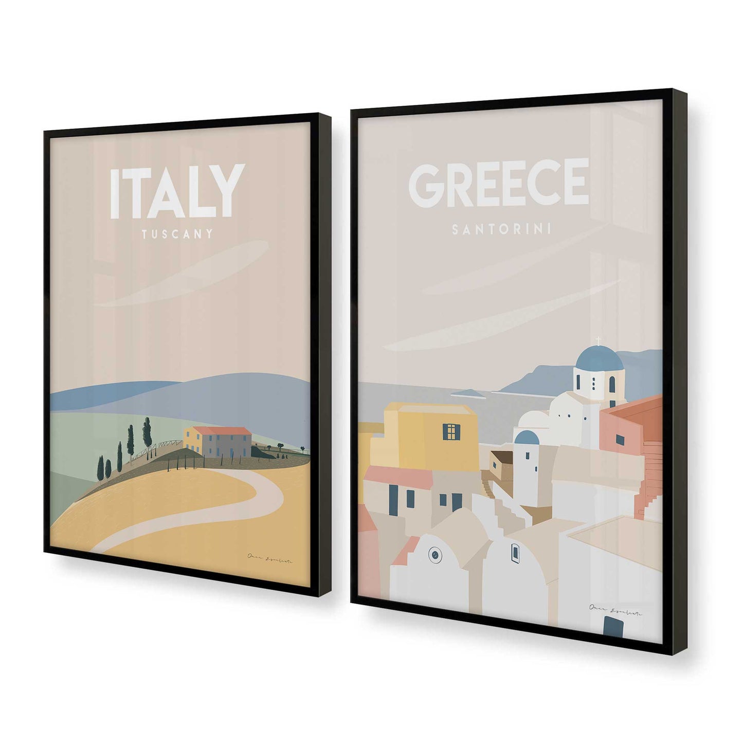 [Color:Satin Black], Picture of art in a Satin Black frame at an angle