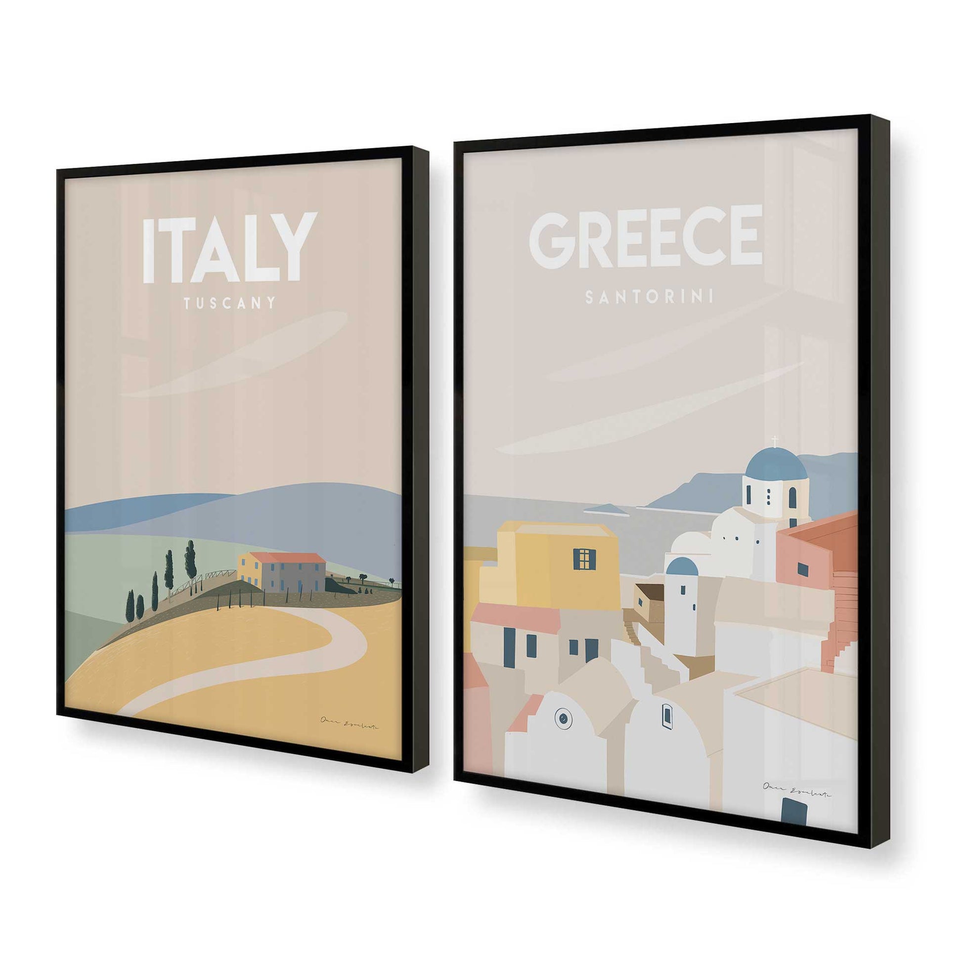 [Color:Satin Black], Picture of art in a Satin Black frame at an angle