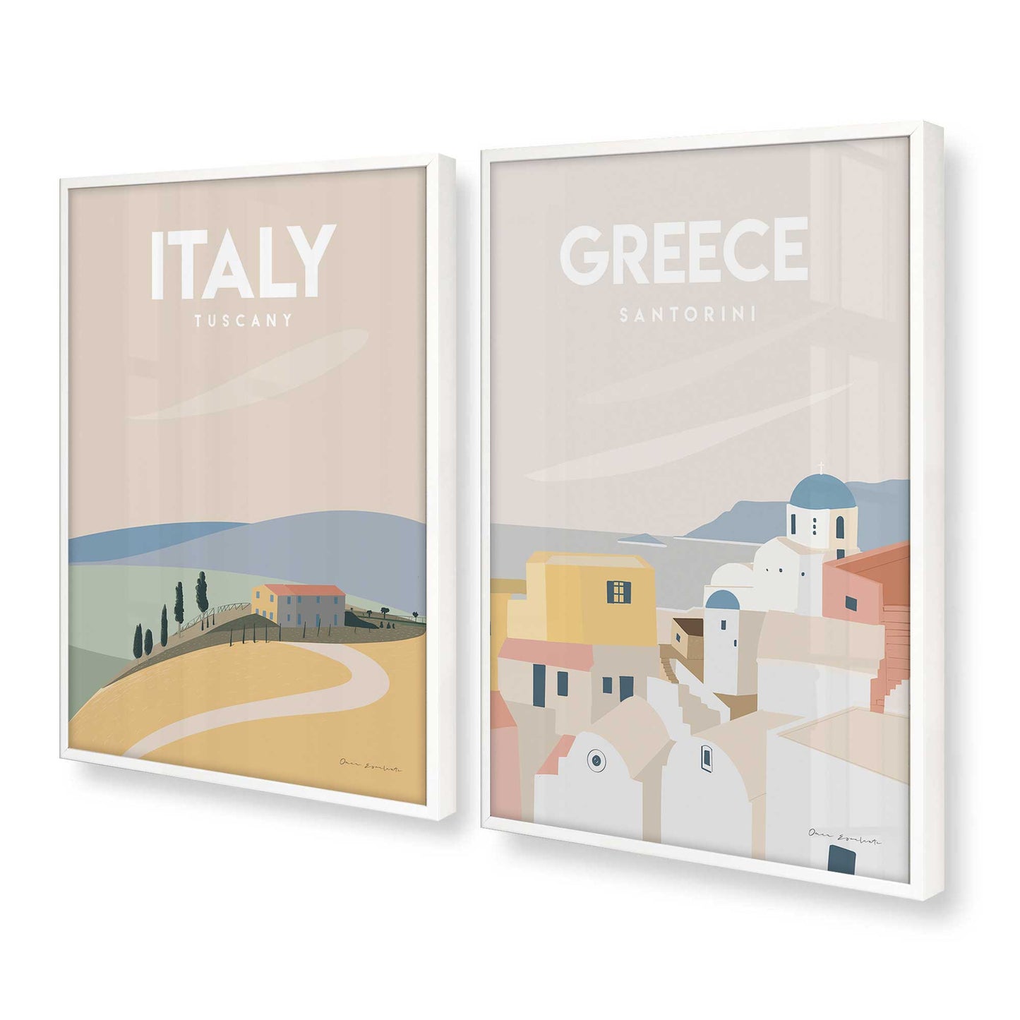 [Color:Opaque White], Picture of art in a Opaque White frame at an angle