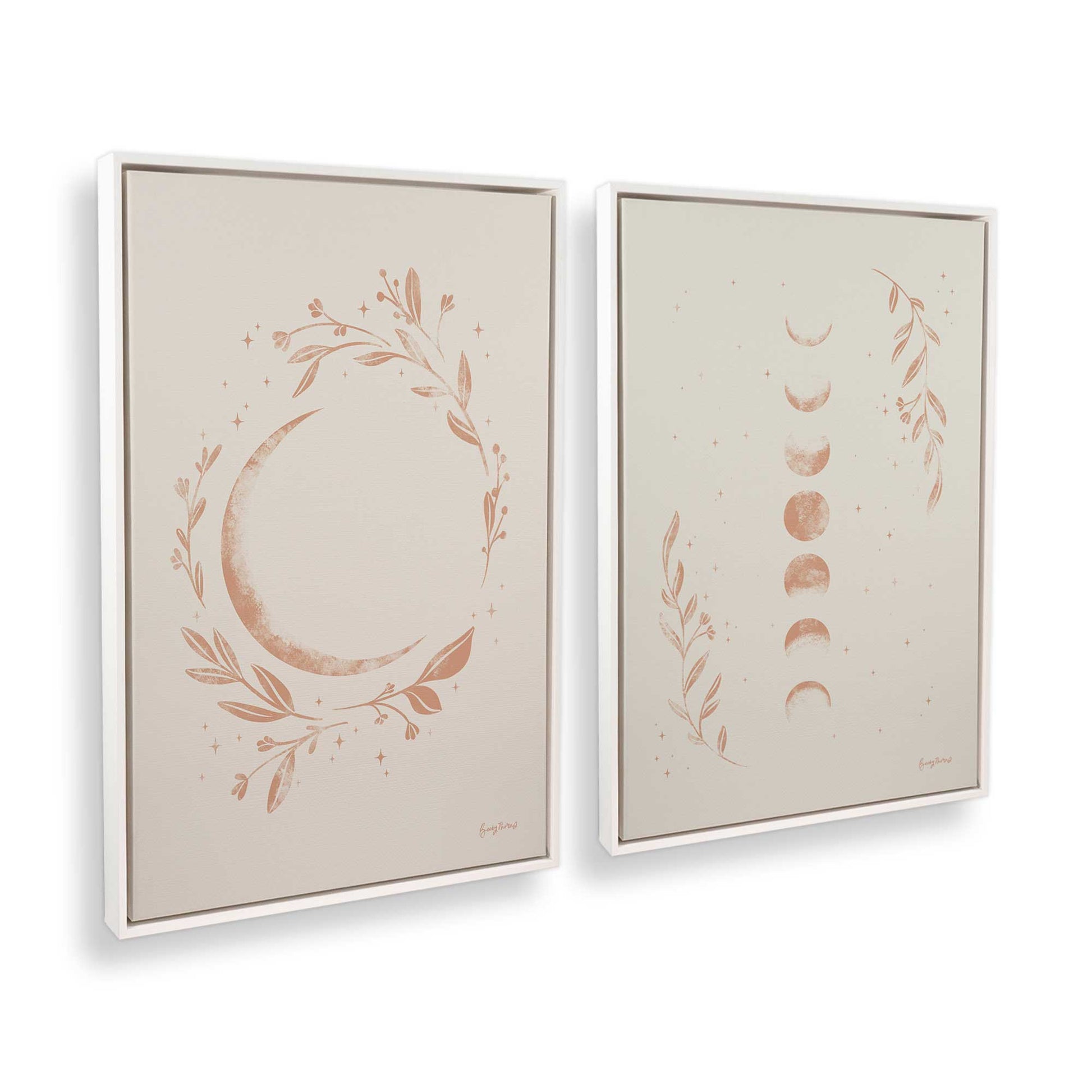 [Color:Opaque White], Picture of art in a White frame at an angle