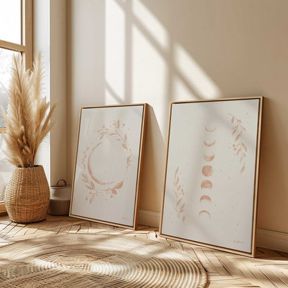 Moonphase Magic Duo Canvas Print, Set of 2